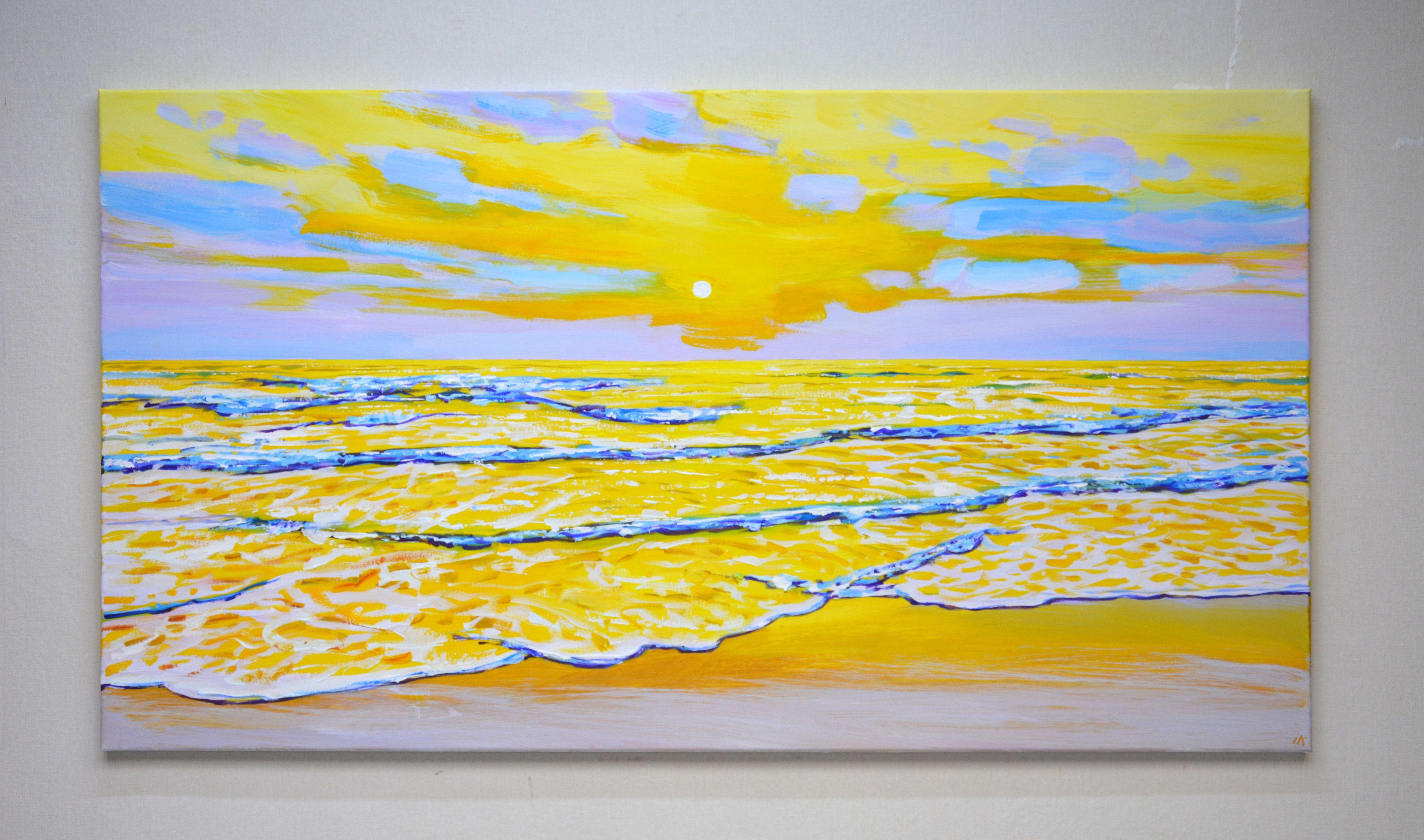 Sea. Sunset., Painting, Acrylic on Canvas For Sale 1