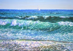 Sea. The waves., Painting, Oil on Canvas