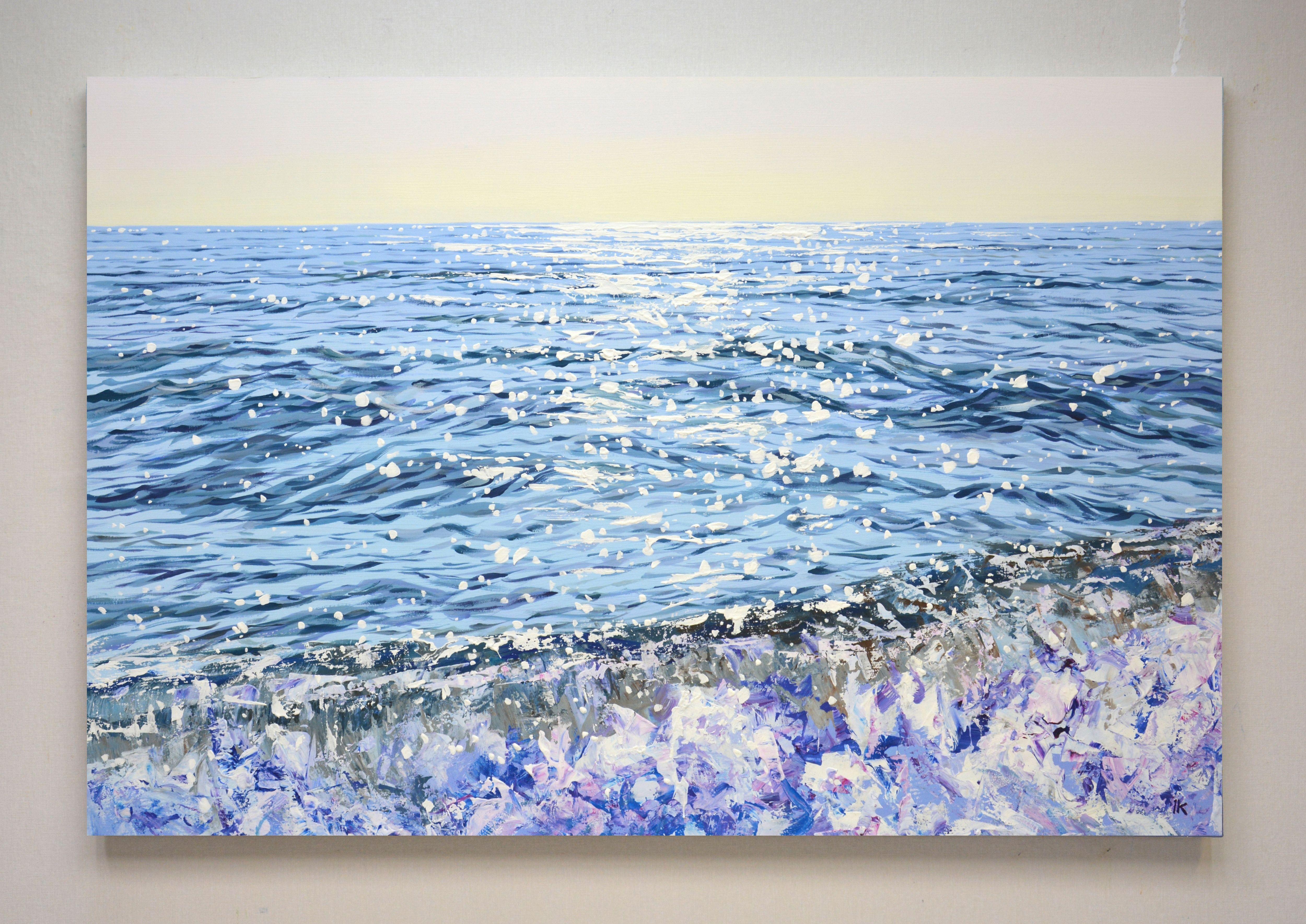 Sea. Waves. Glare., Painting, Acrylic on Canvas For Sale 1