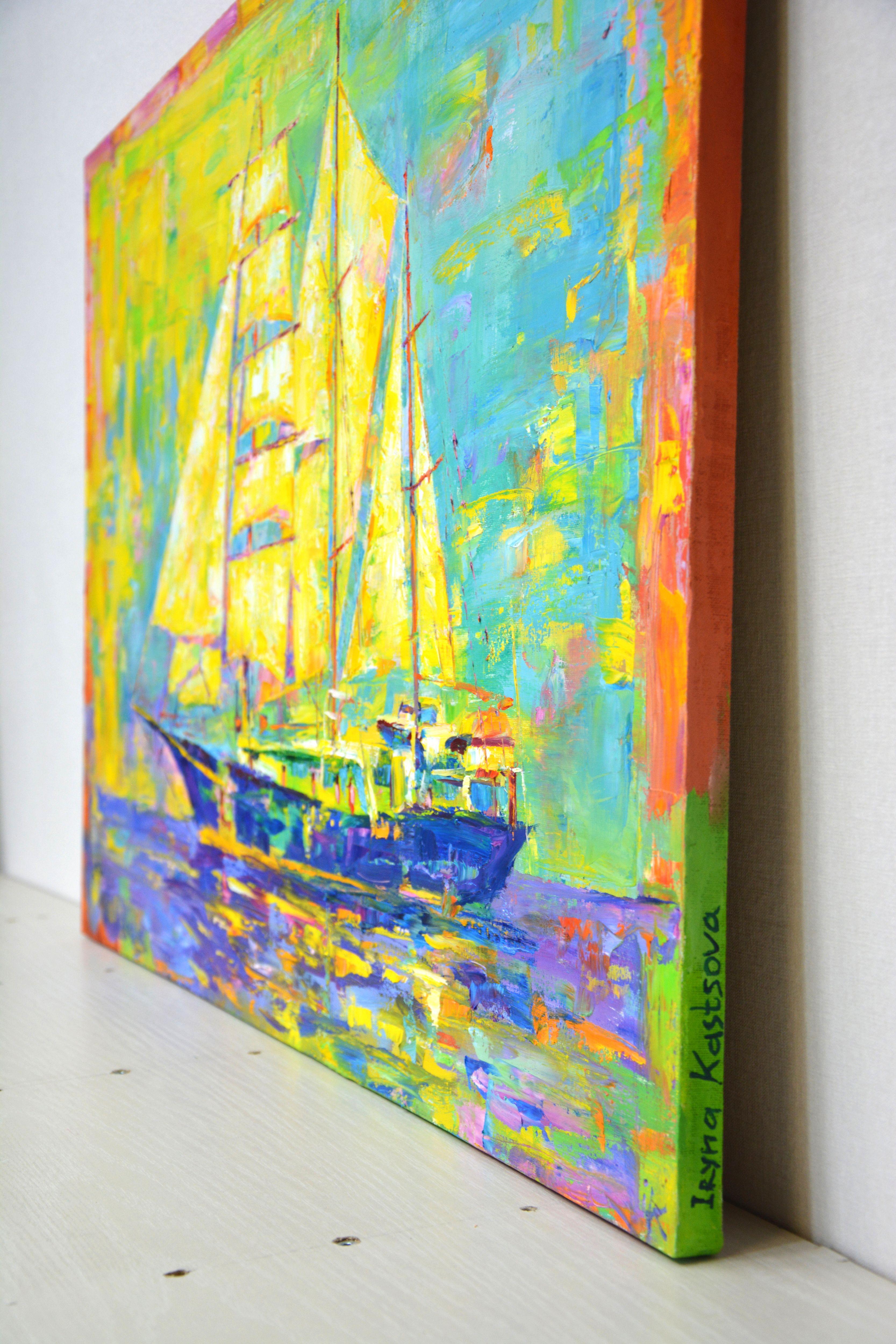 Ship, Painting, Oil on Canvas For Sale 4