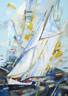 Silver sails, Painting, Acrylic on Canvas