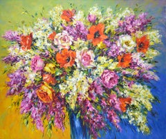 Spring bouquet, Painting, Oil on Canvas