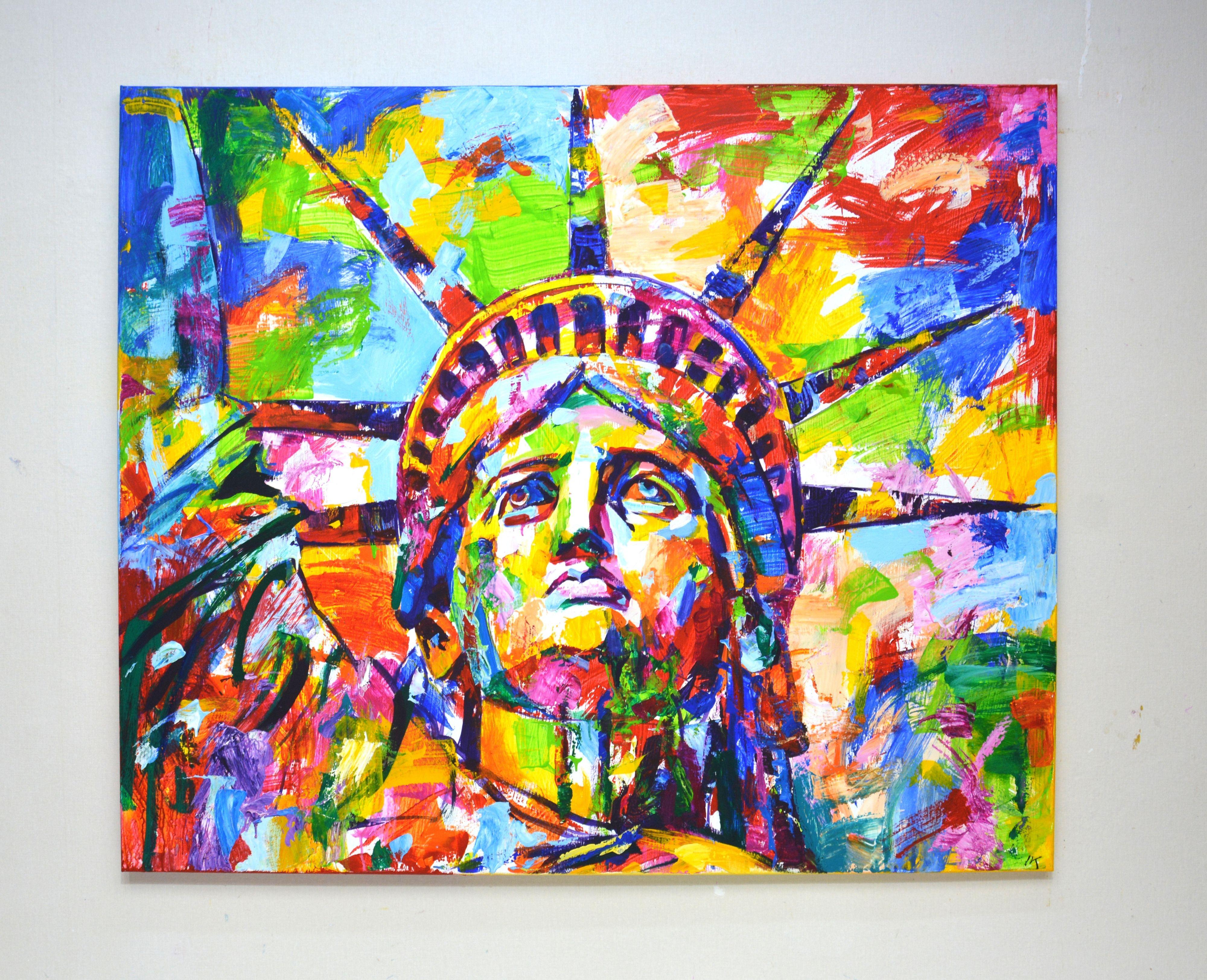 Statue of Liberty 3., Painting, Acrylic on Canvas For Sale 1