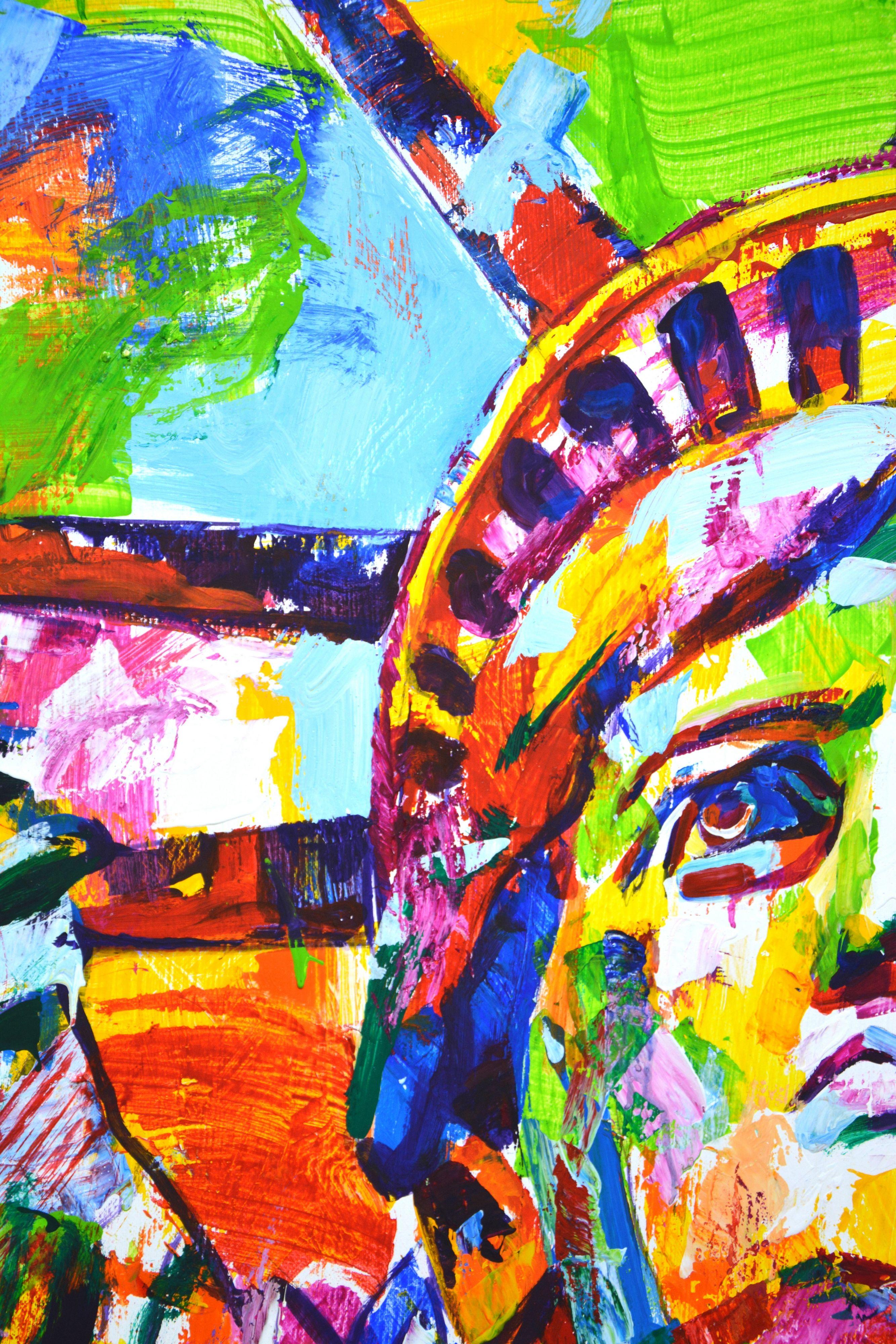 Statue of Liberty 3., Painting, Acrylic on Canvas For Sale 3