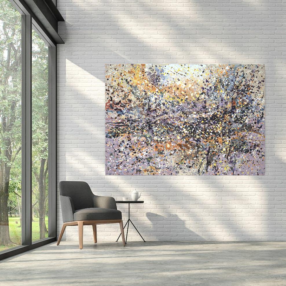 Paysage subjectif 3 Peinture abstraite intérieure acrylique d'Iryna Kastsova en vente 10