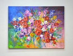 Bouquet d'été - Peinture impressionniste florale sur toile