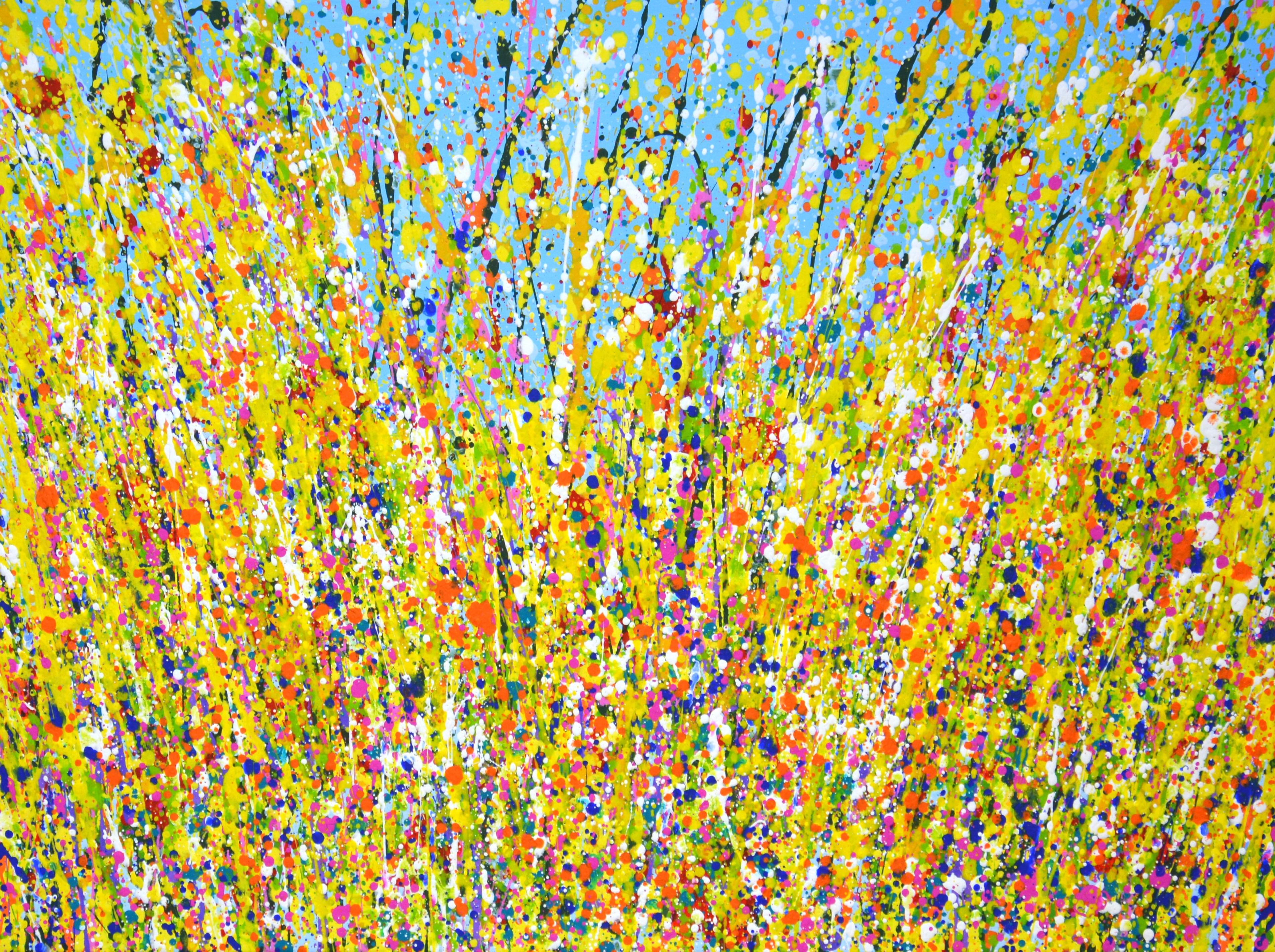 Summer day 23 – Vibrant Abstract Acrylic Painting (60x80 cm)