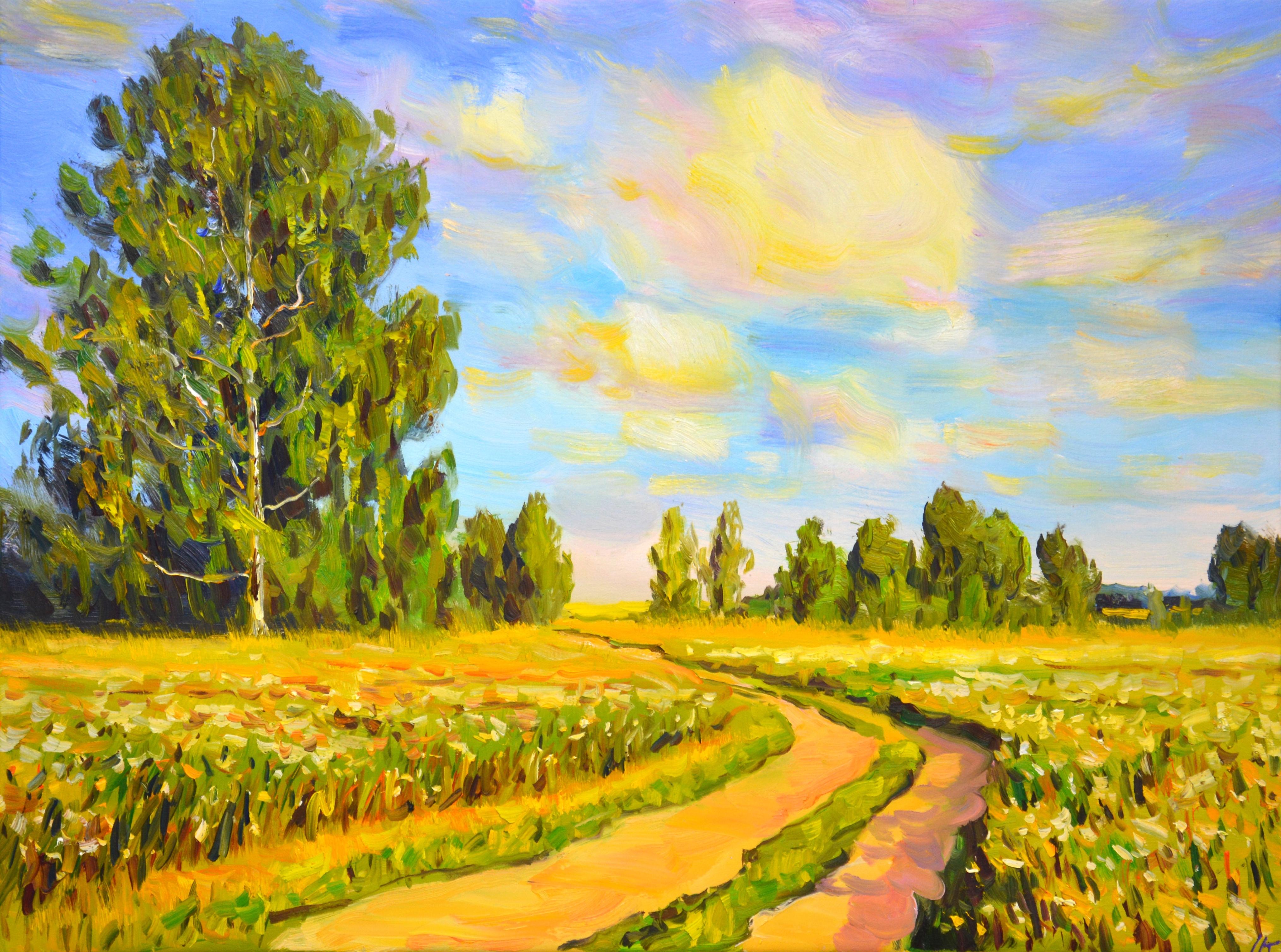 Interior Painting Iryna Kastsova - L'été. Domaine. Route.