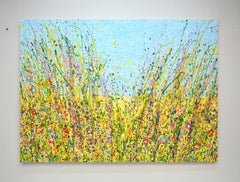Summer. Flowers. Herbs., Painting, Acrylic on Canvas