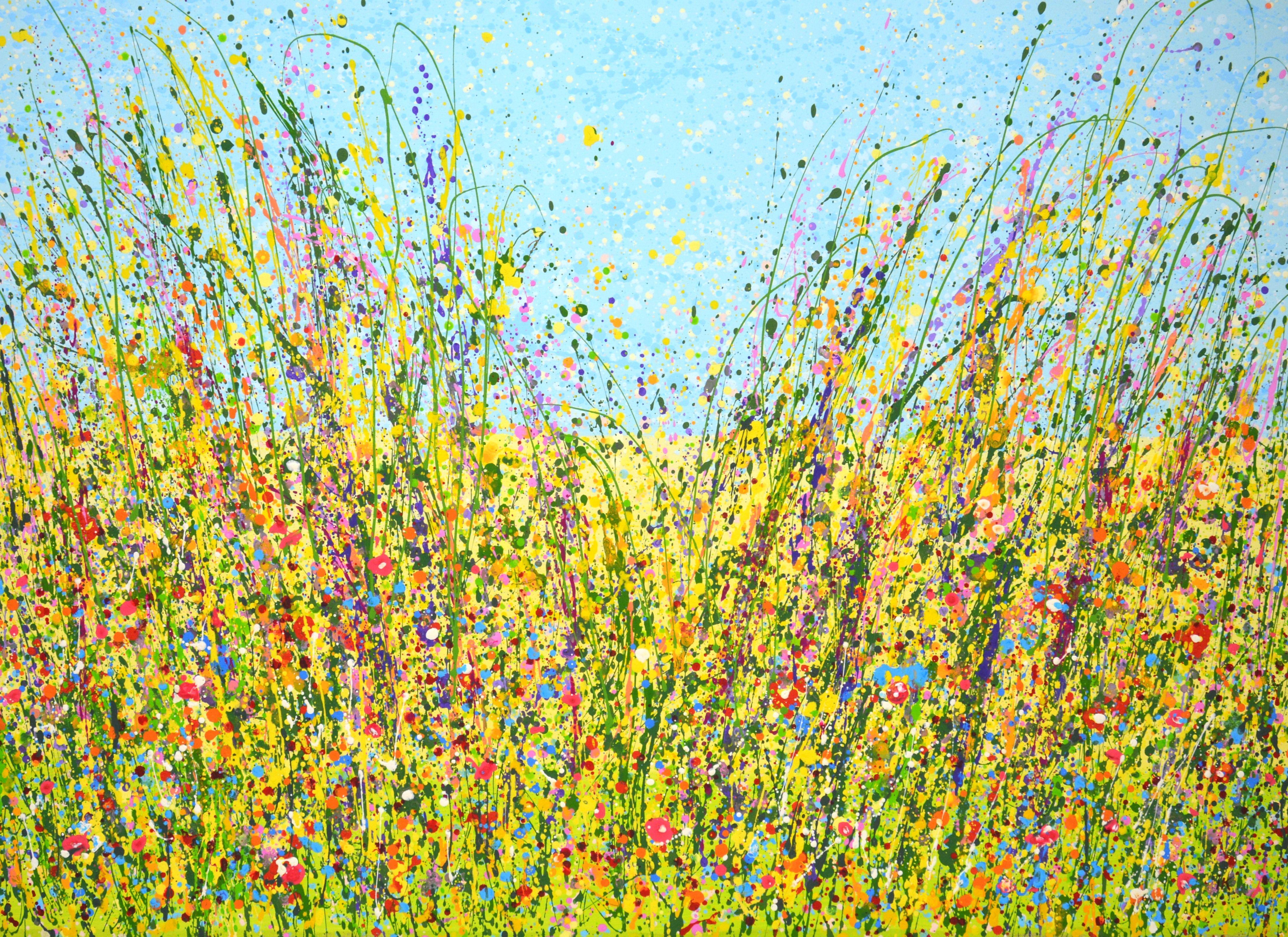 Sommer. Blumen. Herbs., Gemälde, Acryl auf Leinwand – Painting von Iryna Kastsova