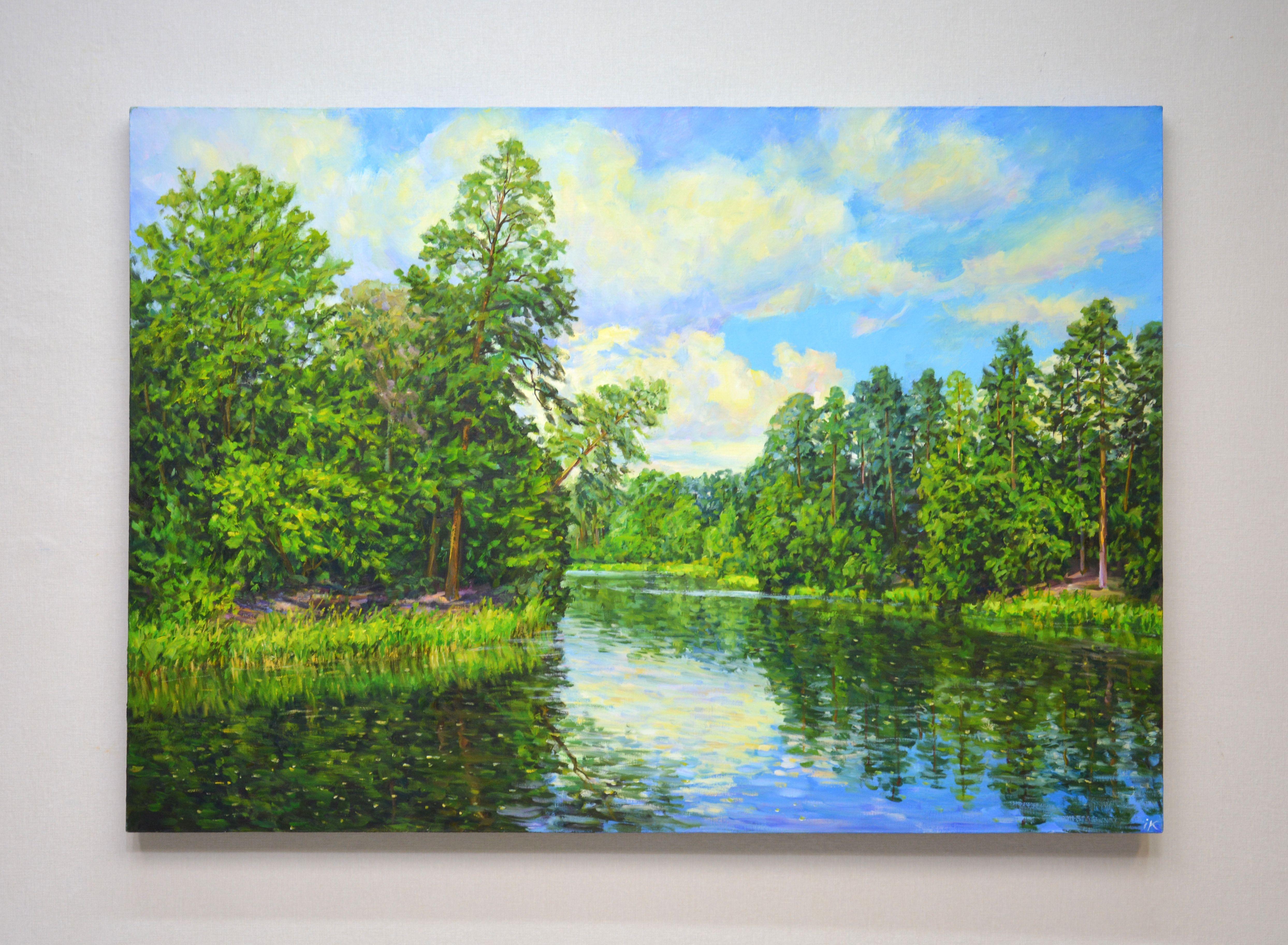 Paesaggio estivo, Pittura, Olio su tela - Painting Realismo di Iryna Kastsova
