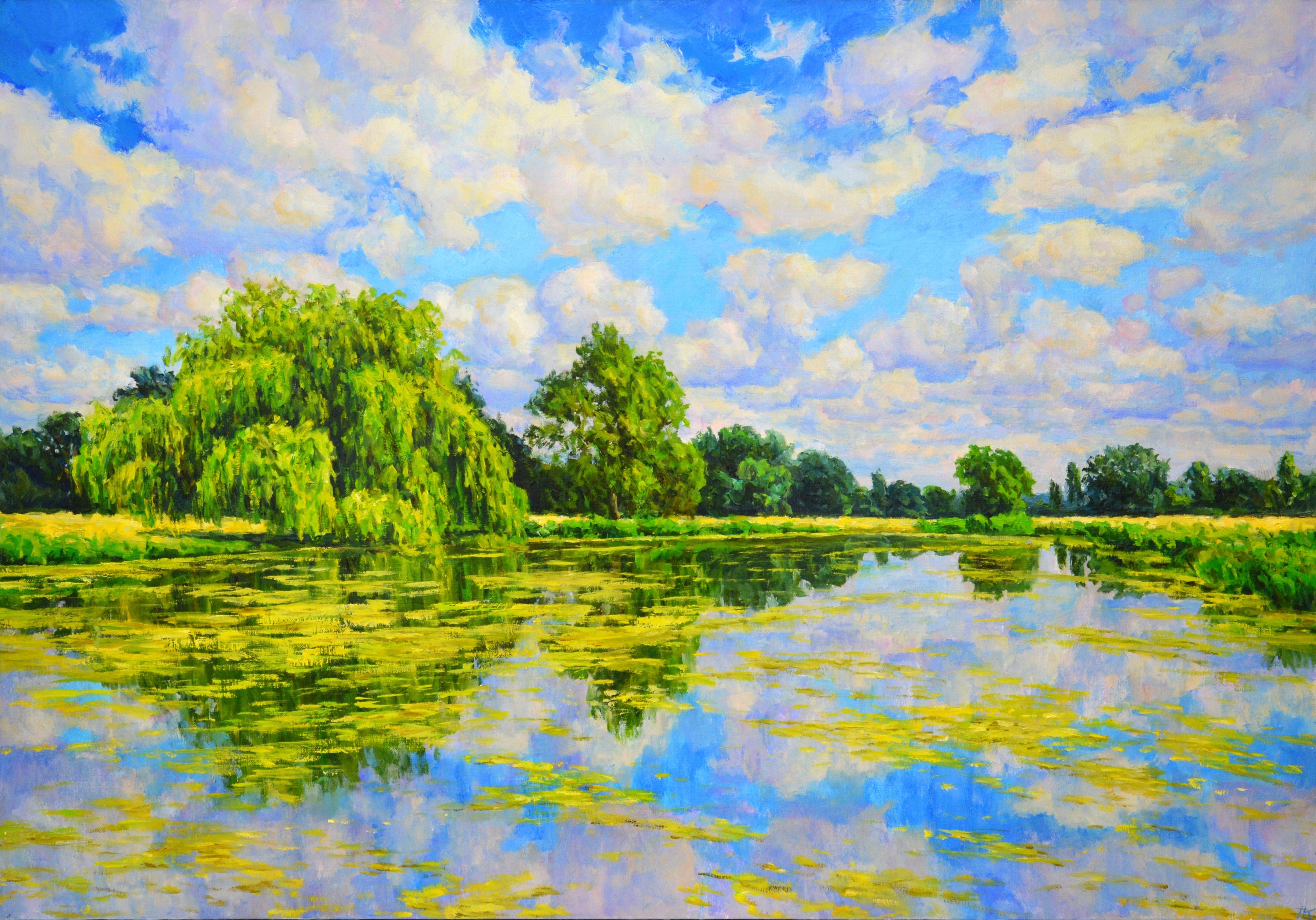 Iryna Kastsova Landscape Painting - Summer, Painting, Oil on Canvas