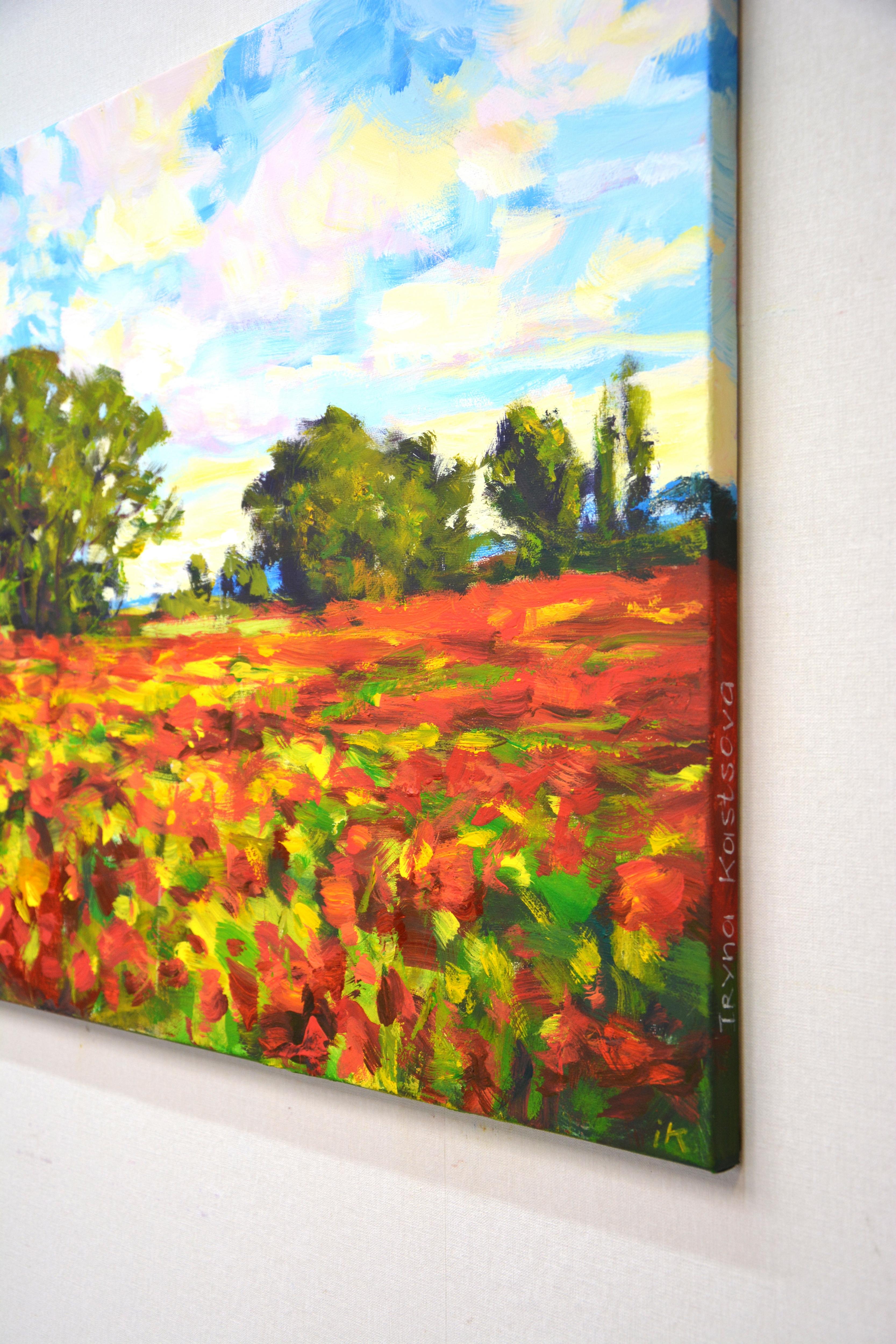 Summer. Poppy field - Impressionist Painting by Iryna Kastsova