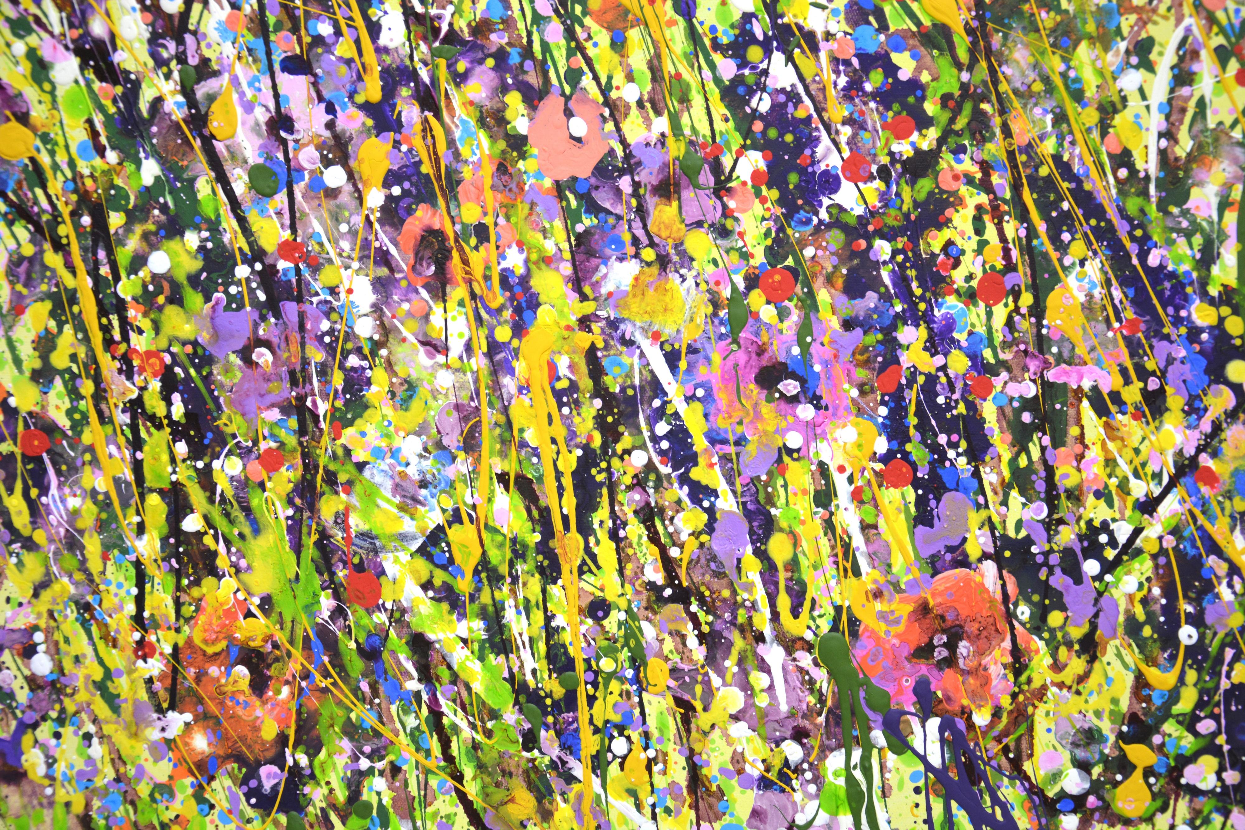 Summer. Wildflowers. A holiday of succulent herbs on a summer day, the whole earth is warmed with warmth, clear skies, bright wildflowers, poppies, create an atmosphere of relaxation, harmony and bliss. Expressionism. Nature is an inexhaustible
