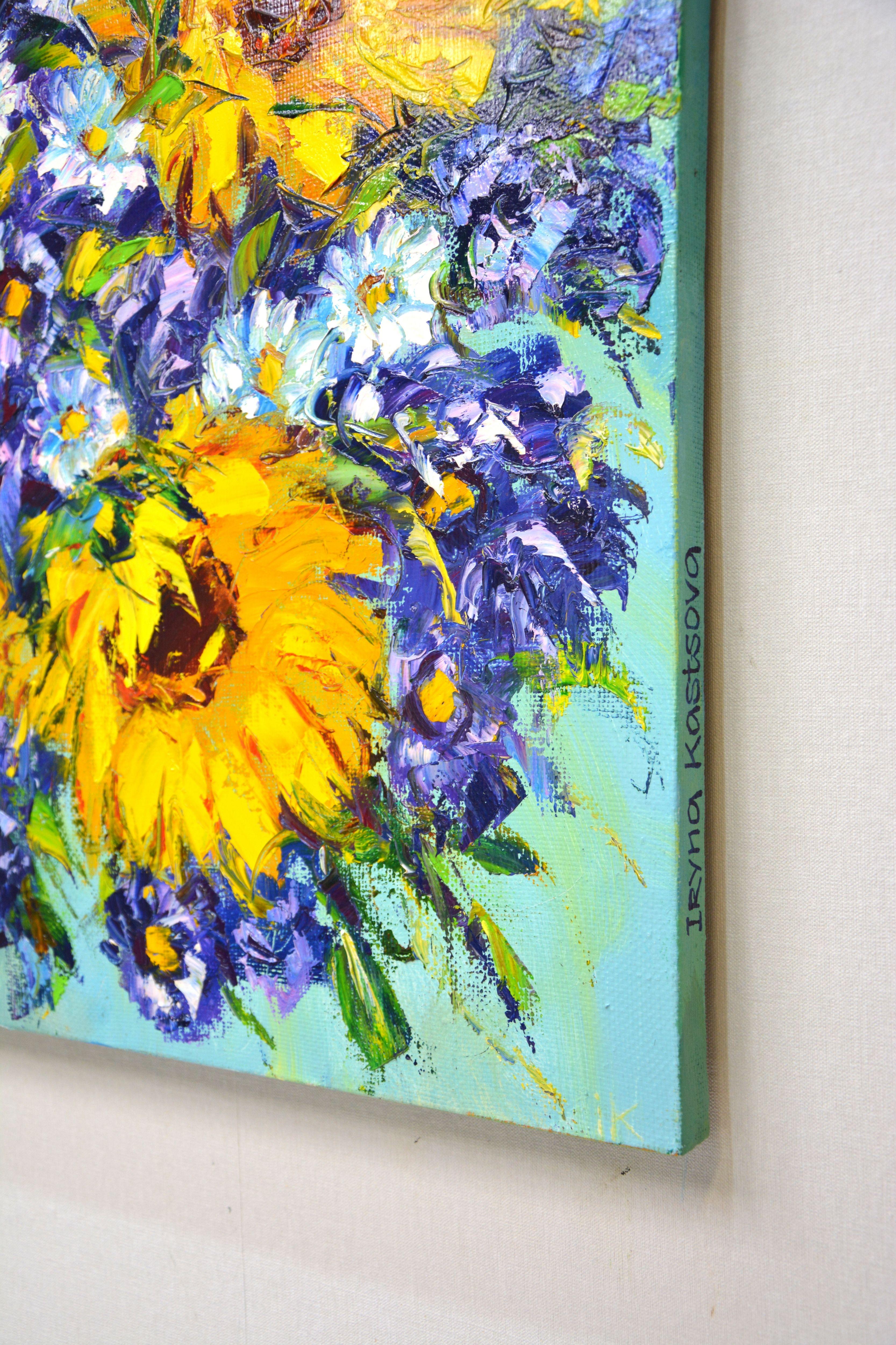 Sunflowers 19., Painting, Oil on Canvas For Sale 4