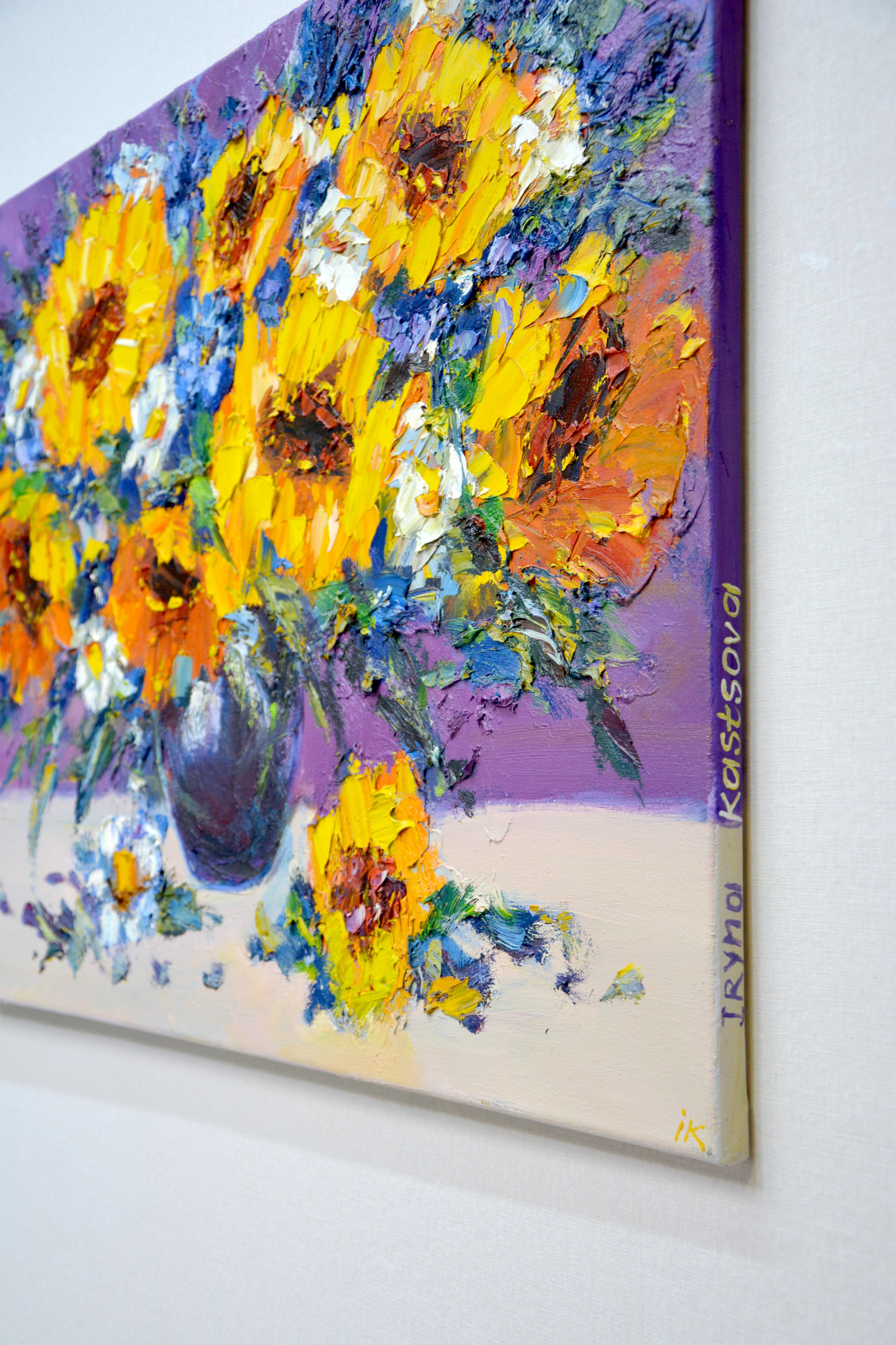 Sunflowers - Impressionist Painting by Iryna Kastsova