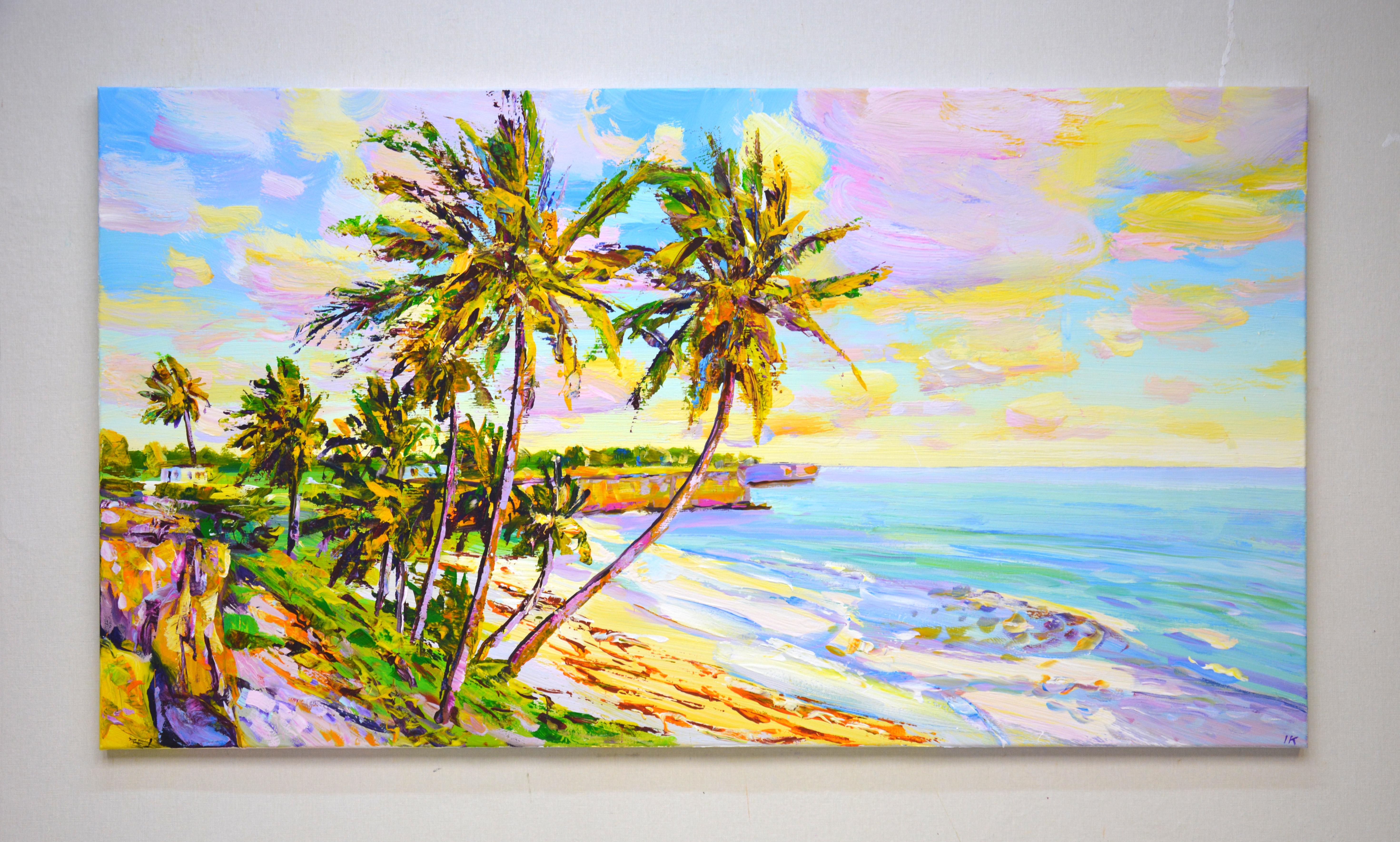 	Sunny Beach. Ocean. - Impressionist Painting by Iryna Kastsova