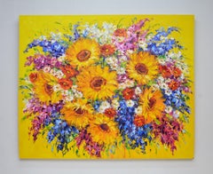 Bouquet di sole, Pittura, Olio su tela
