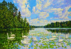 Swan Lake, Painting, Oil on Canvas