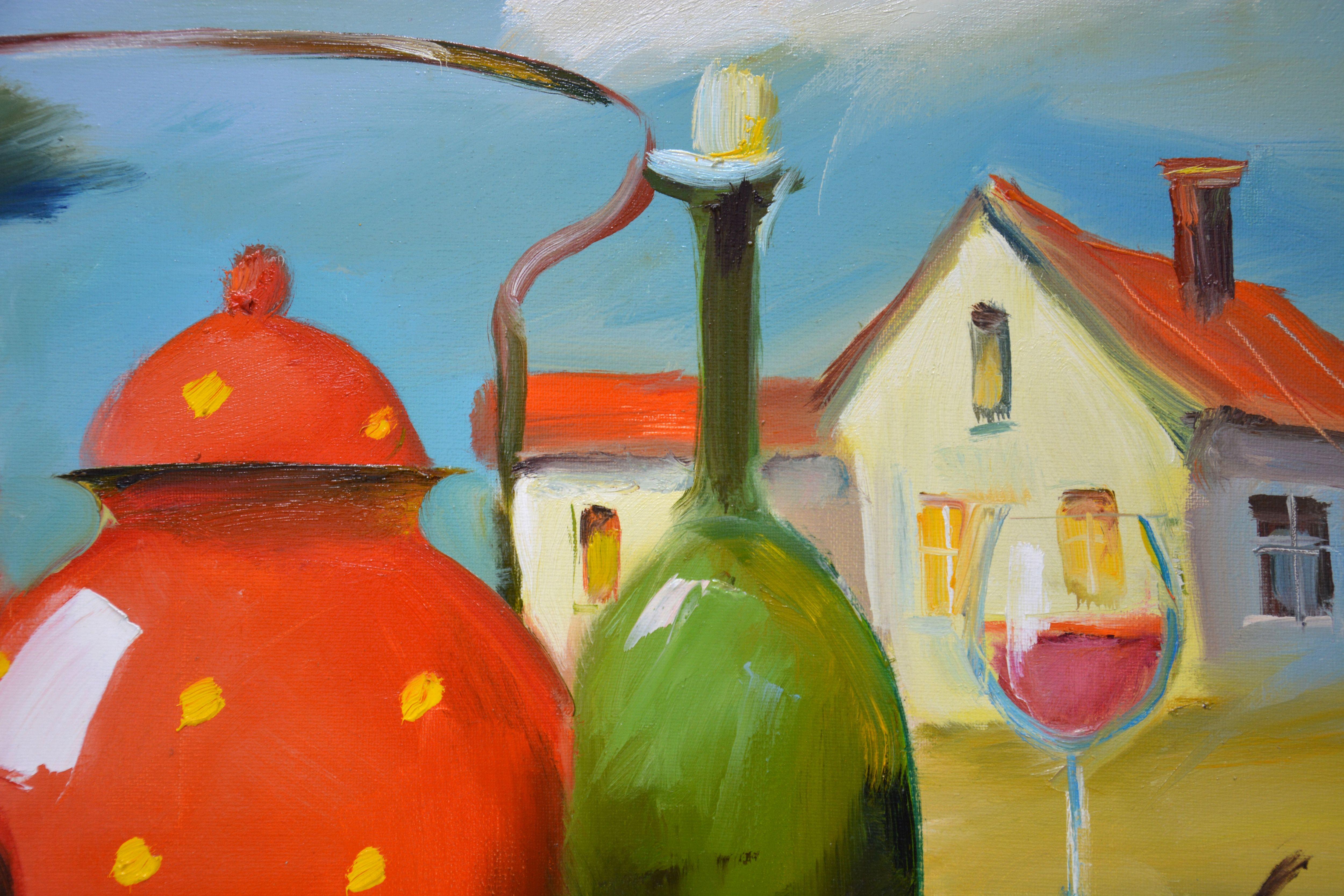 Tea party, Pittura, Olio su tela in vendita 1