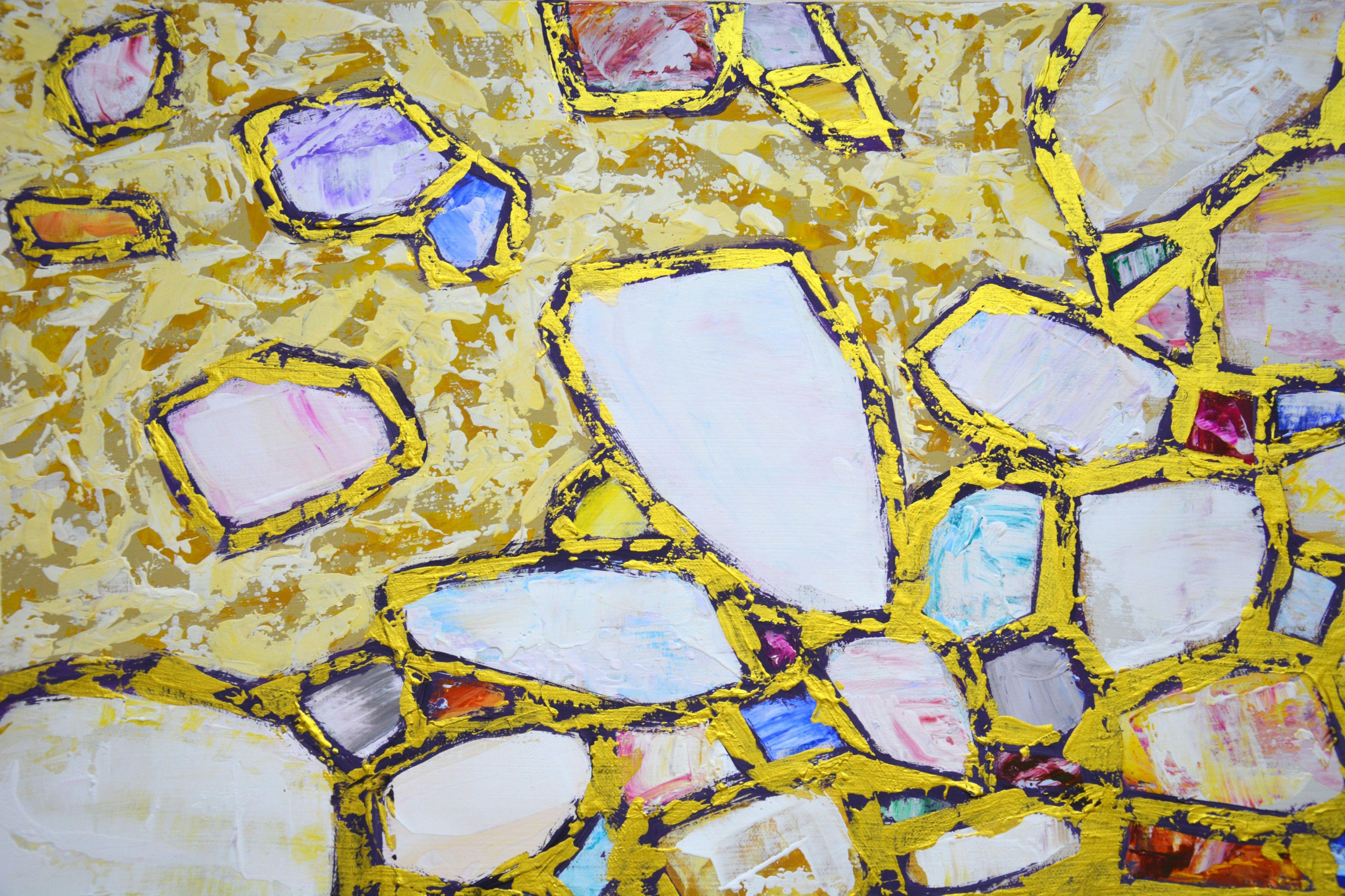 The secret of gold., Painting, Acrylic on Canvas For Sale 1