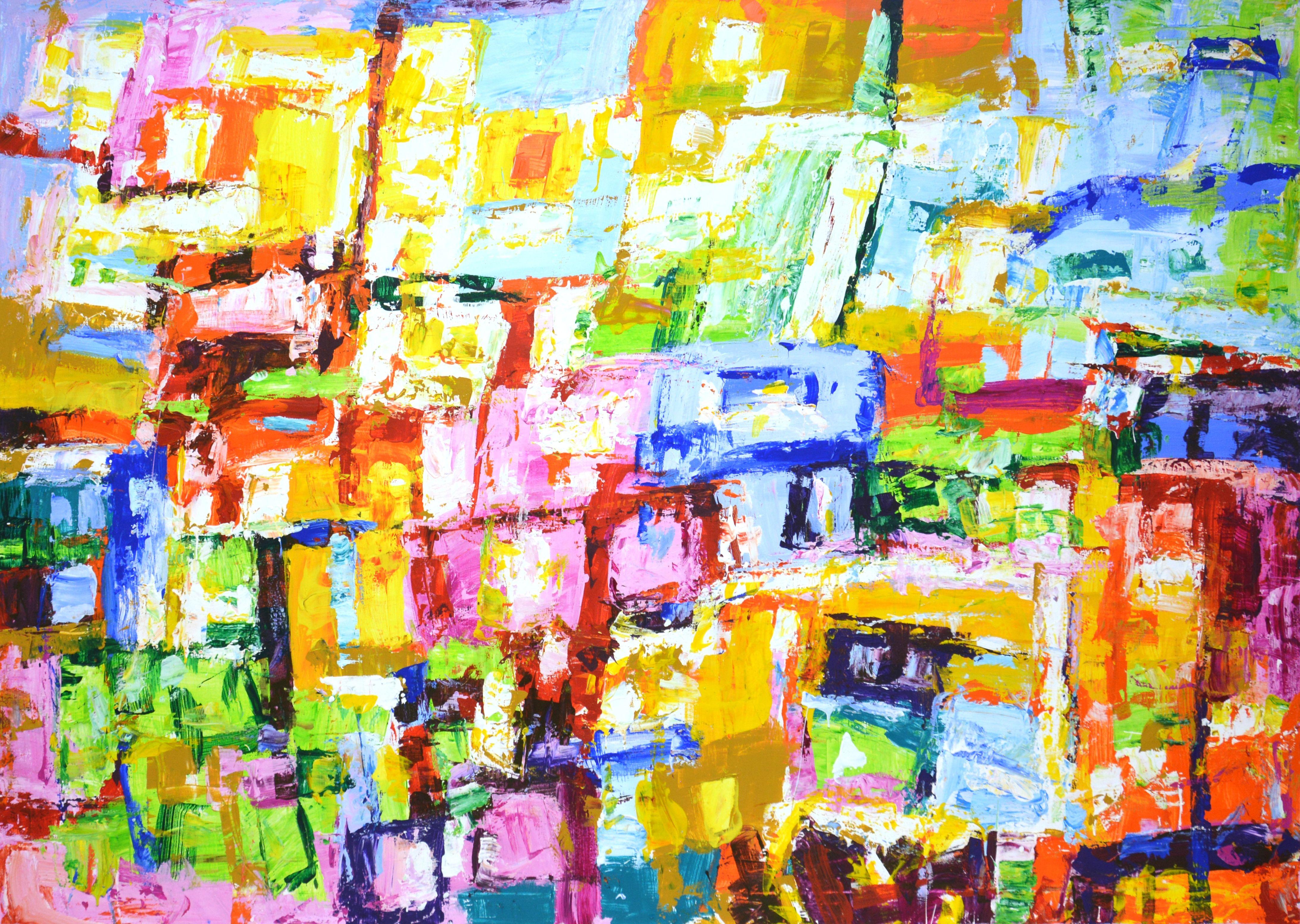 Iryna Kastsova Abstract Painting - Vivid impressions 2, Painting, Acrylic on Canvas