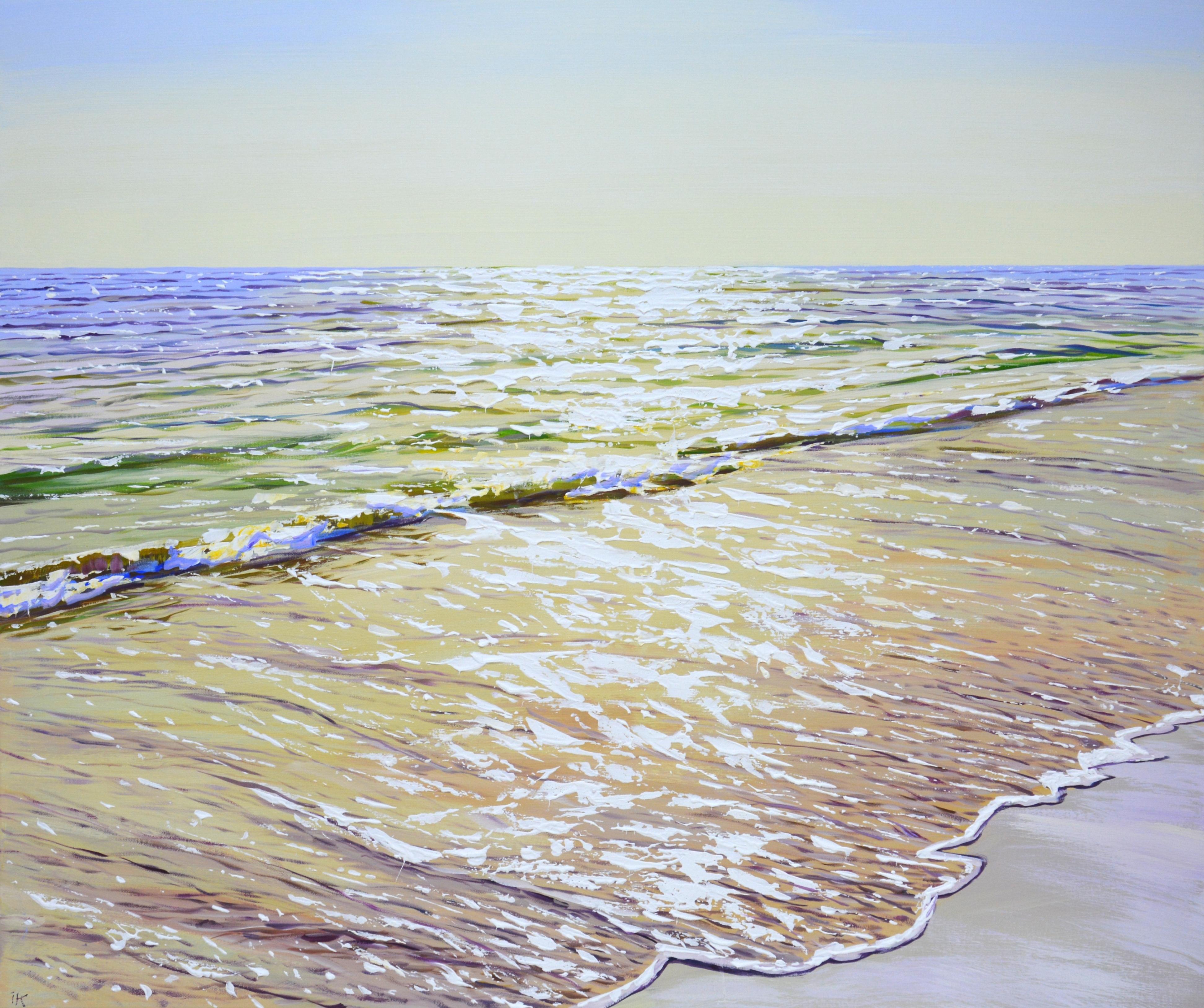 Día caluroso. Océano - Sereno paisaje marino Pintura para decoración de interiores