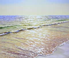 Día caluroso. Océano - Sereno paisaje marino Pintura para decoración de interiores
