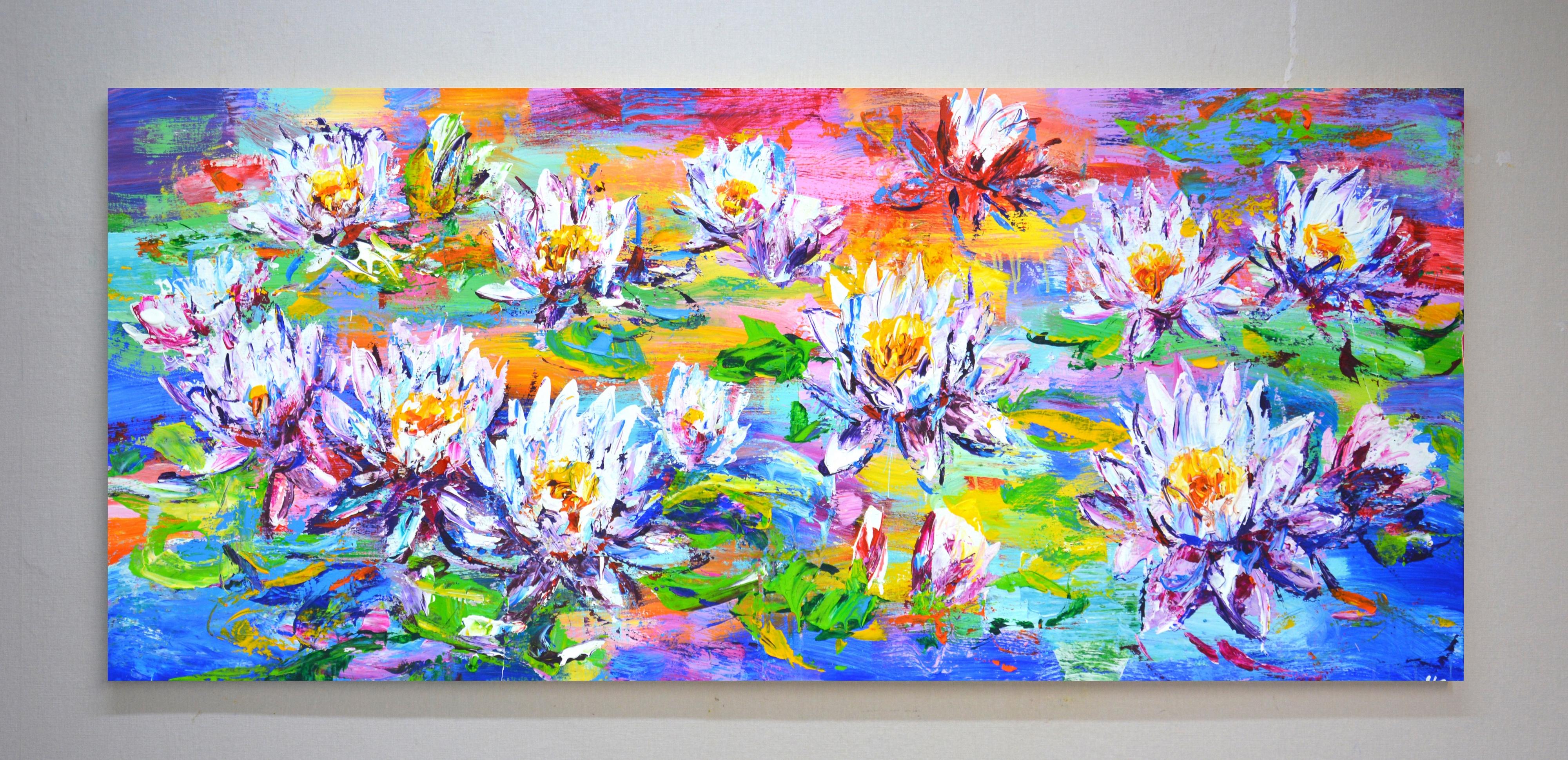 Wasserlilien 6. – Painting von Iryna Kastsova