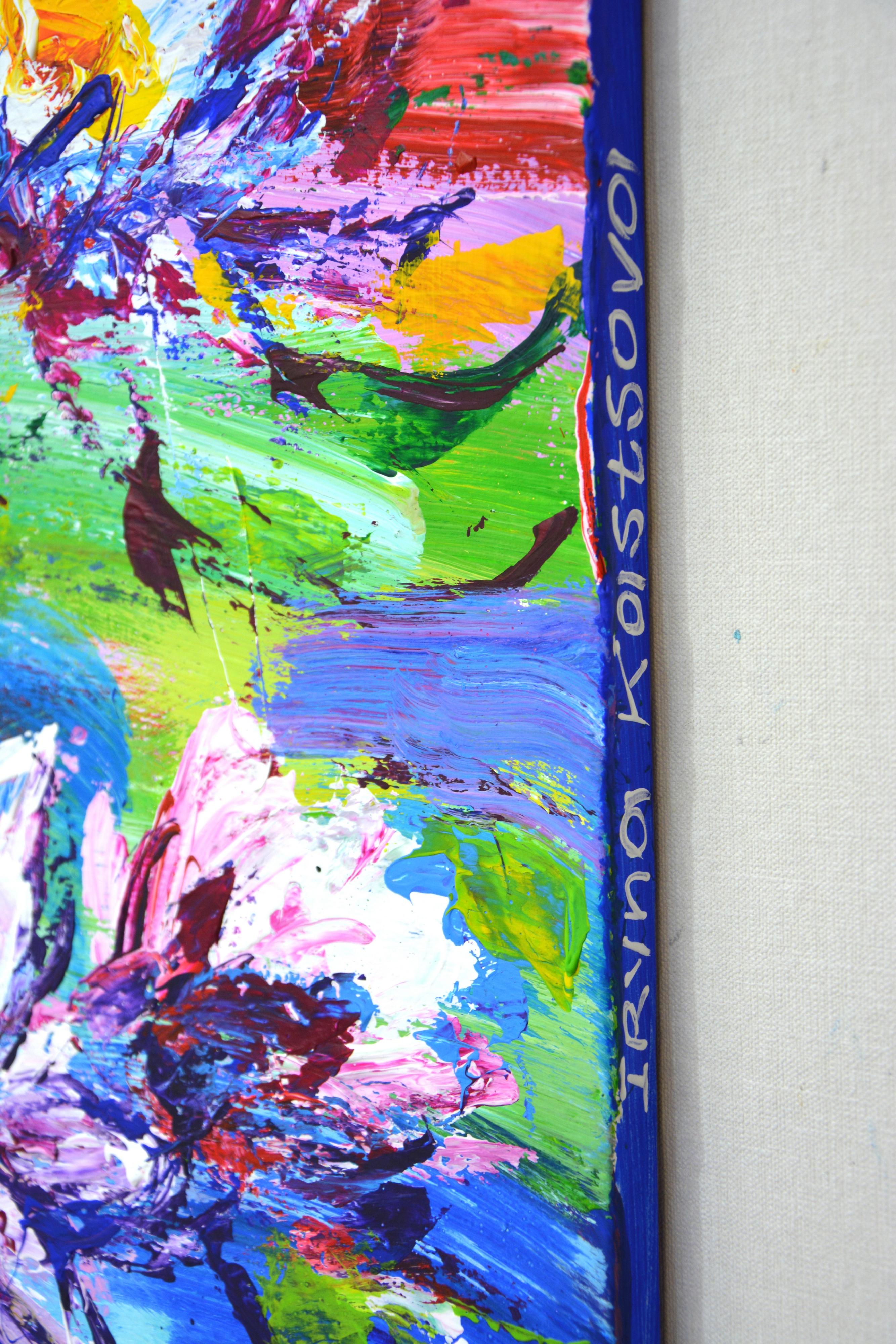 Wasserlilien 6. (Expressionismus), Painting, von Iryna Kastsova