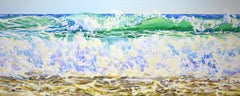Waves of the ocean 3. Water Seascape Original Painting 80x200cm Interior Design