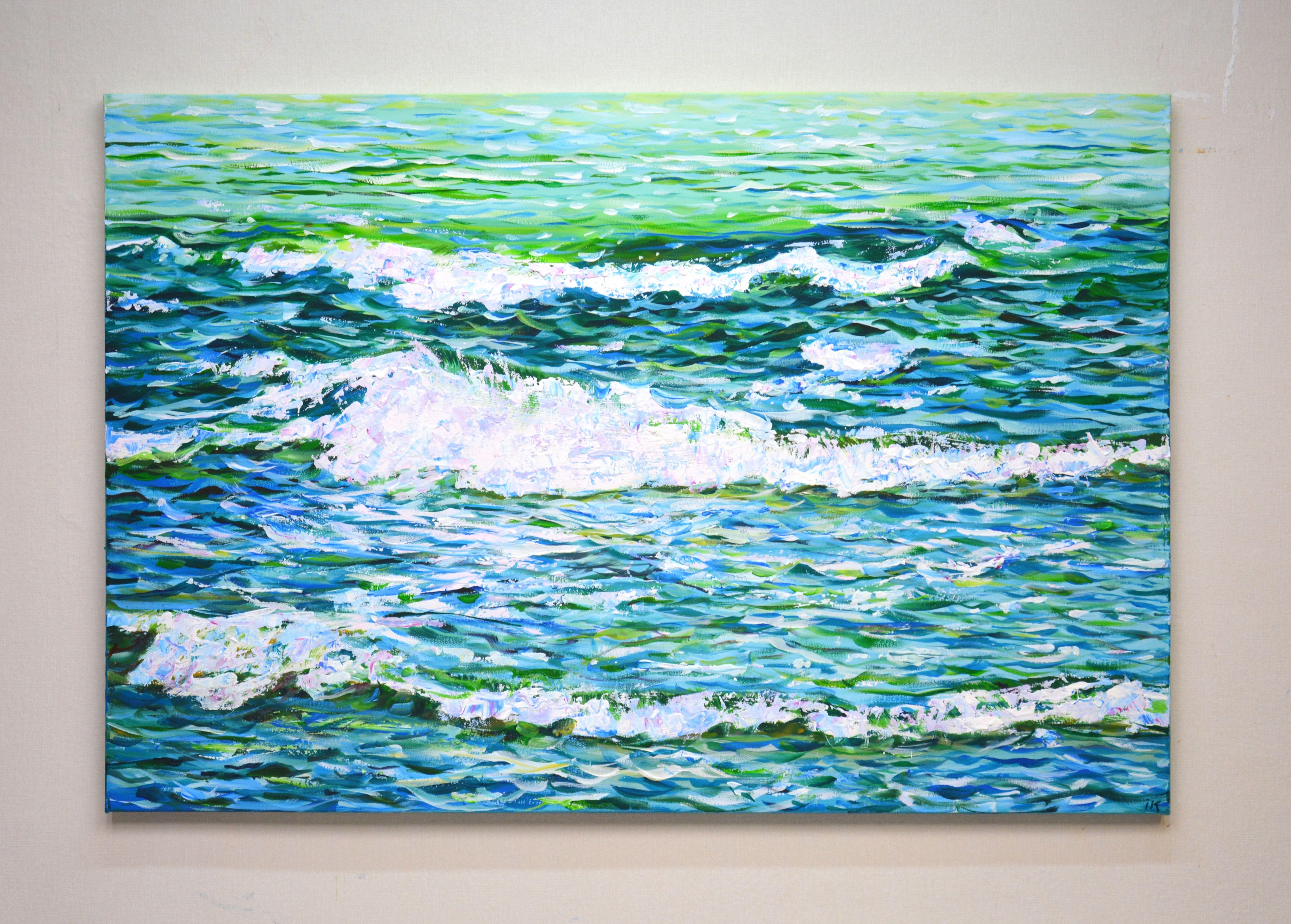 Waves. Waves., Painting, Acrylic on Canvas For Sale 1