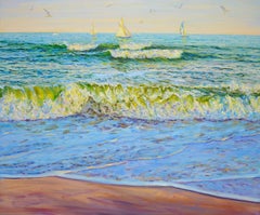 Weekend at sea, peinture, huile sur toile