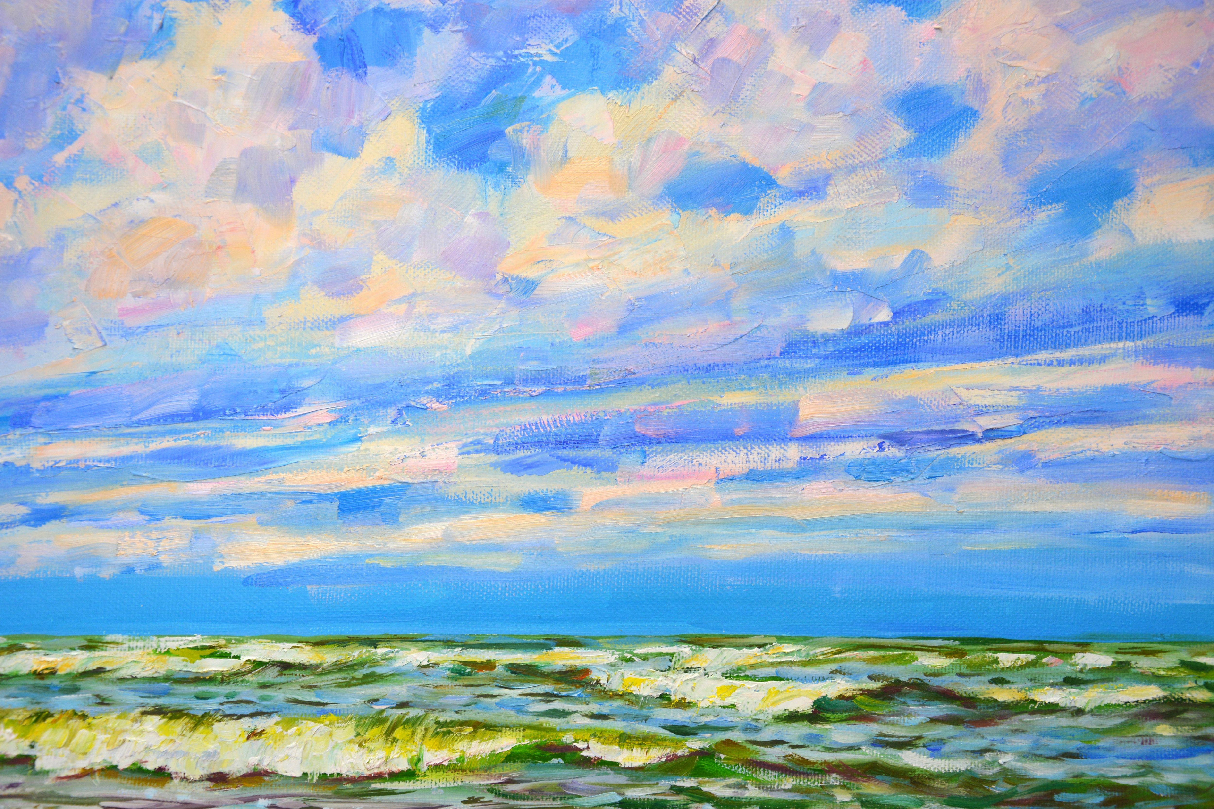 Windy day at sea., Painting, Oil on Canvas For Sale 3