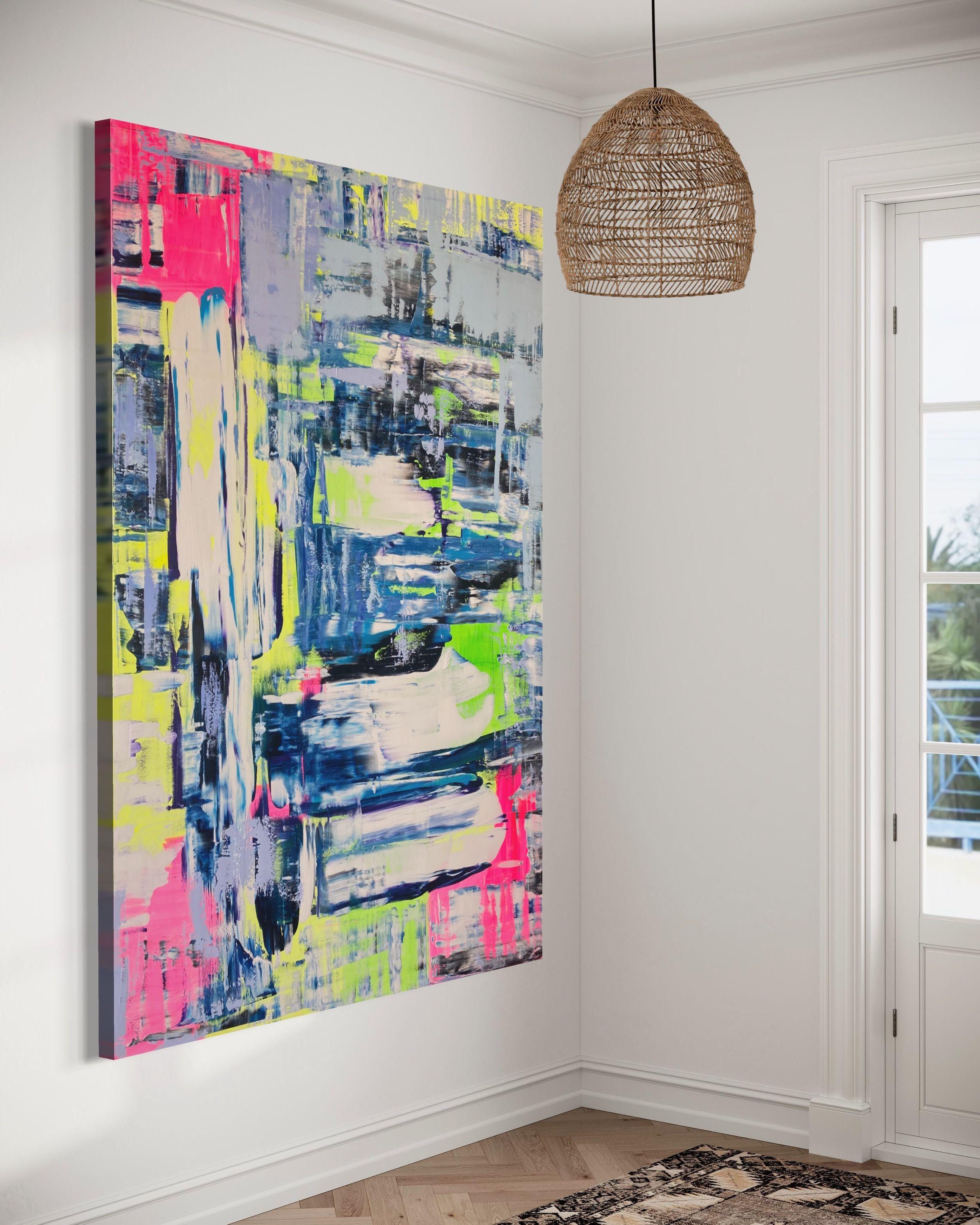 IMAGINATION 79, Painting, Oil on Canvas - Gray Abstract Painting by Iryna Kitaieva