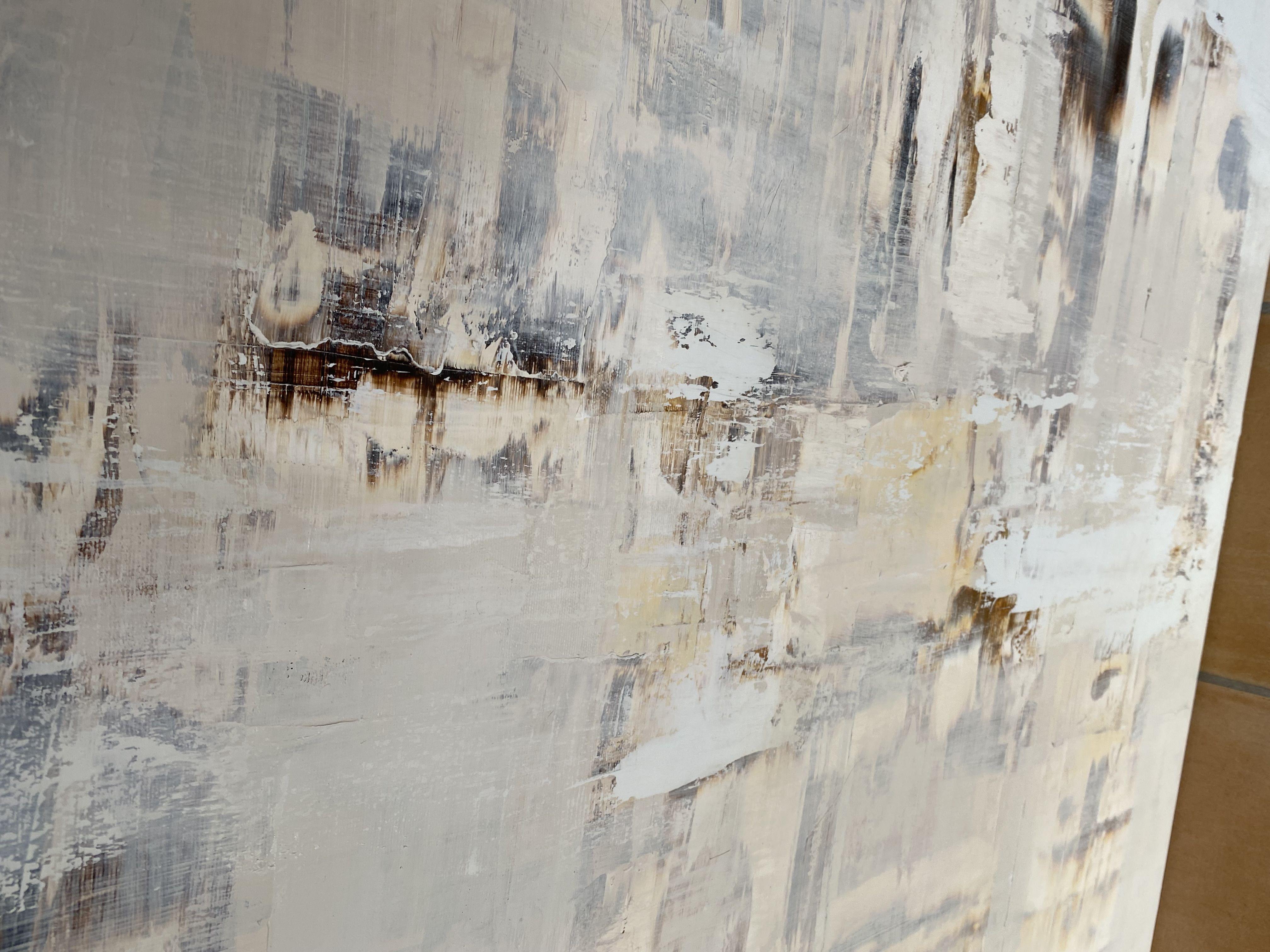Peinture, huile sur toile, Silver Silence 10 - Painting de Iryna Kitaieva