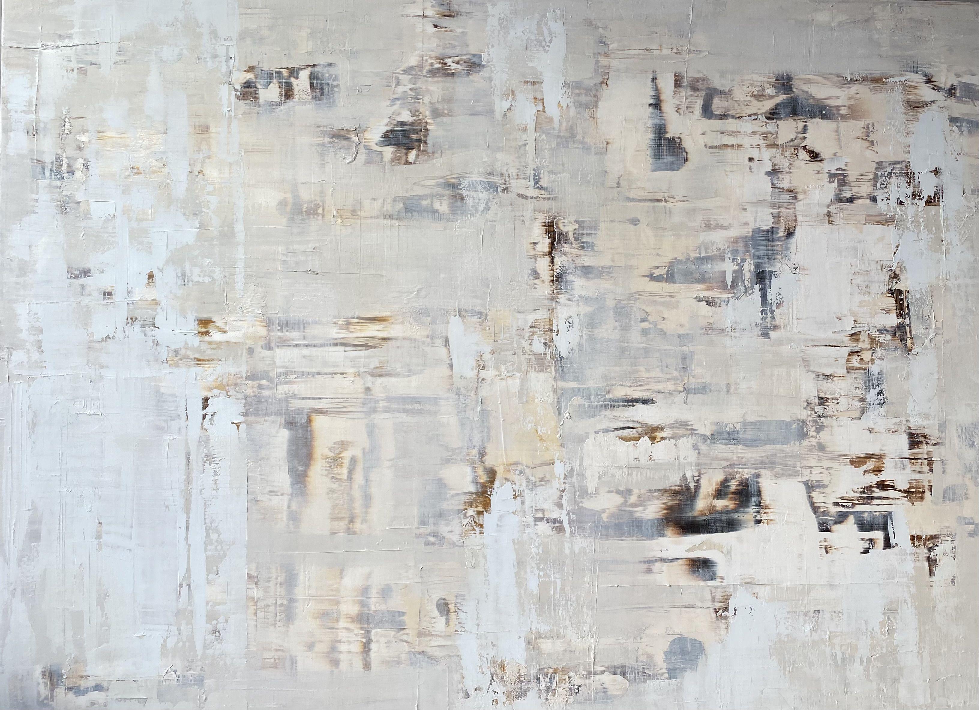 Abstract Painting Iryna Kitaieva - Peinture, huile sur toile, Silver Silence 10