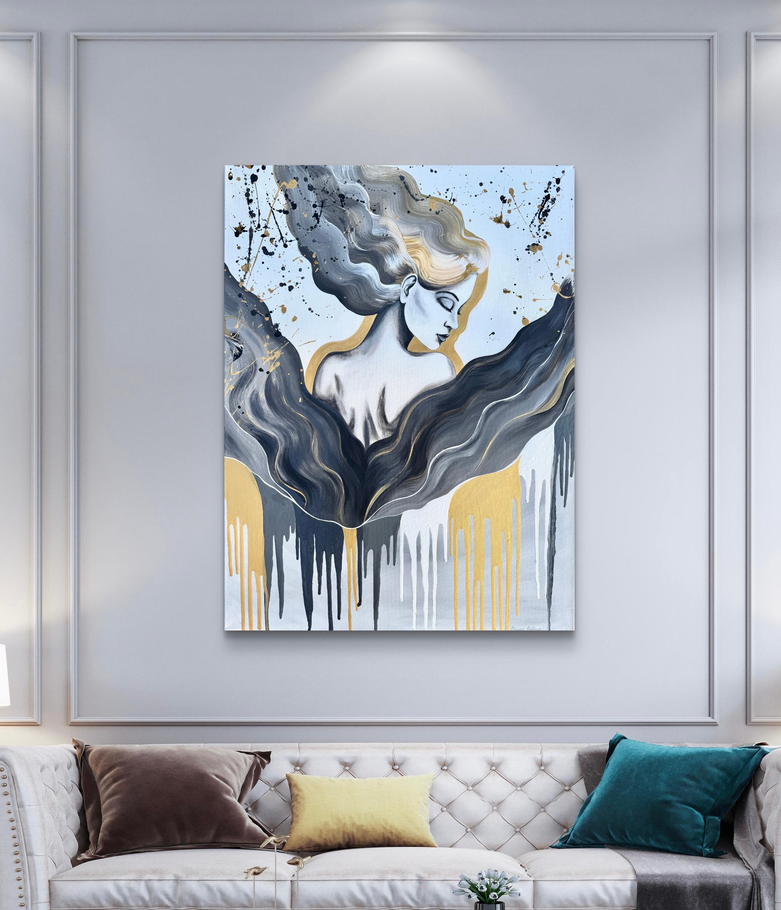 Between Light and Shadow - Painting by Iryna Kobzar