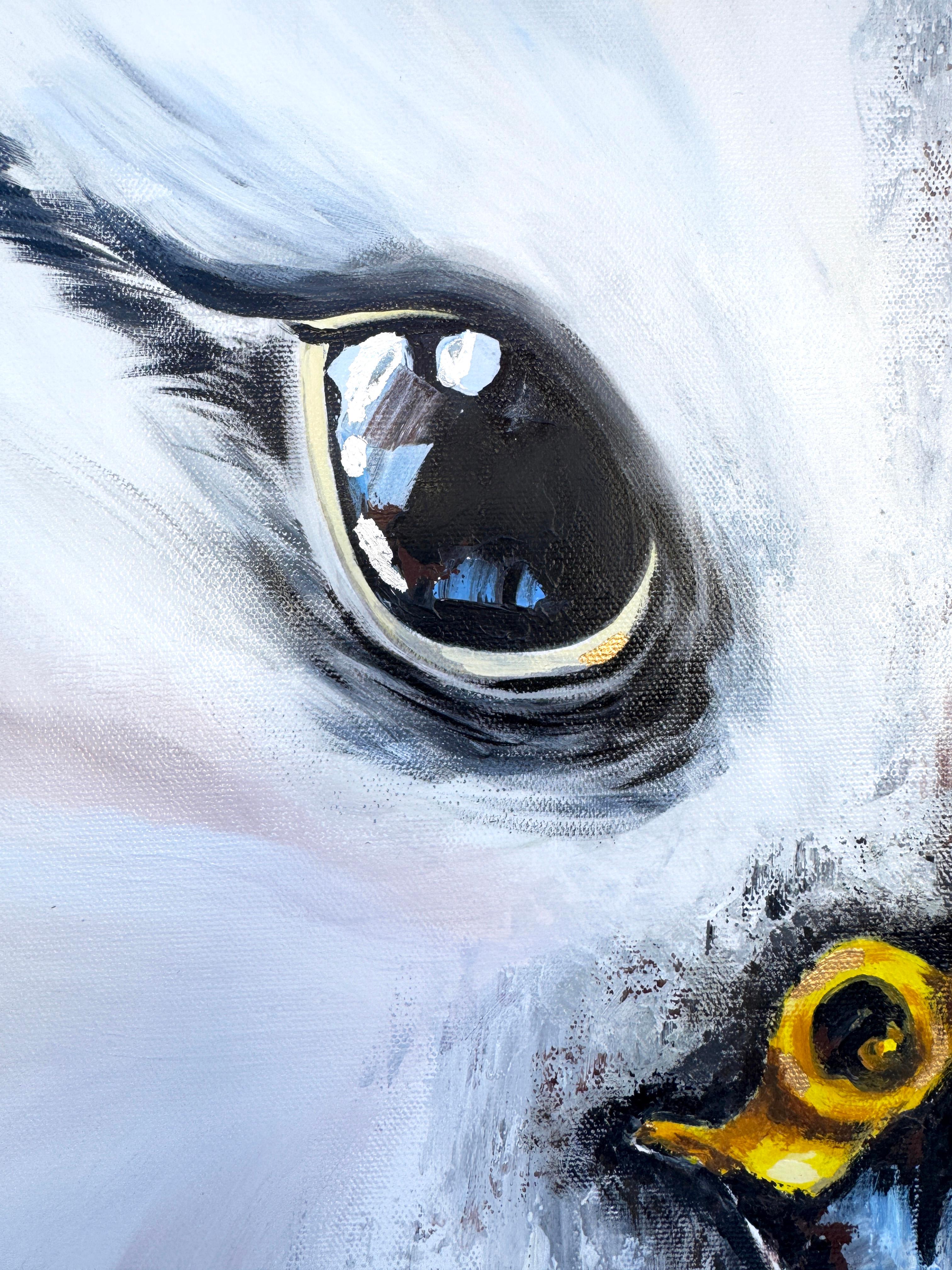 Gyrfalkenblick (Pop-Art), Painting, von Iryna Kobzar