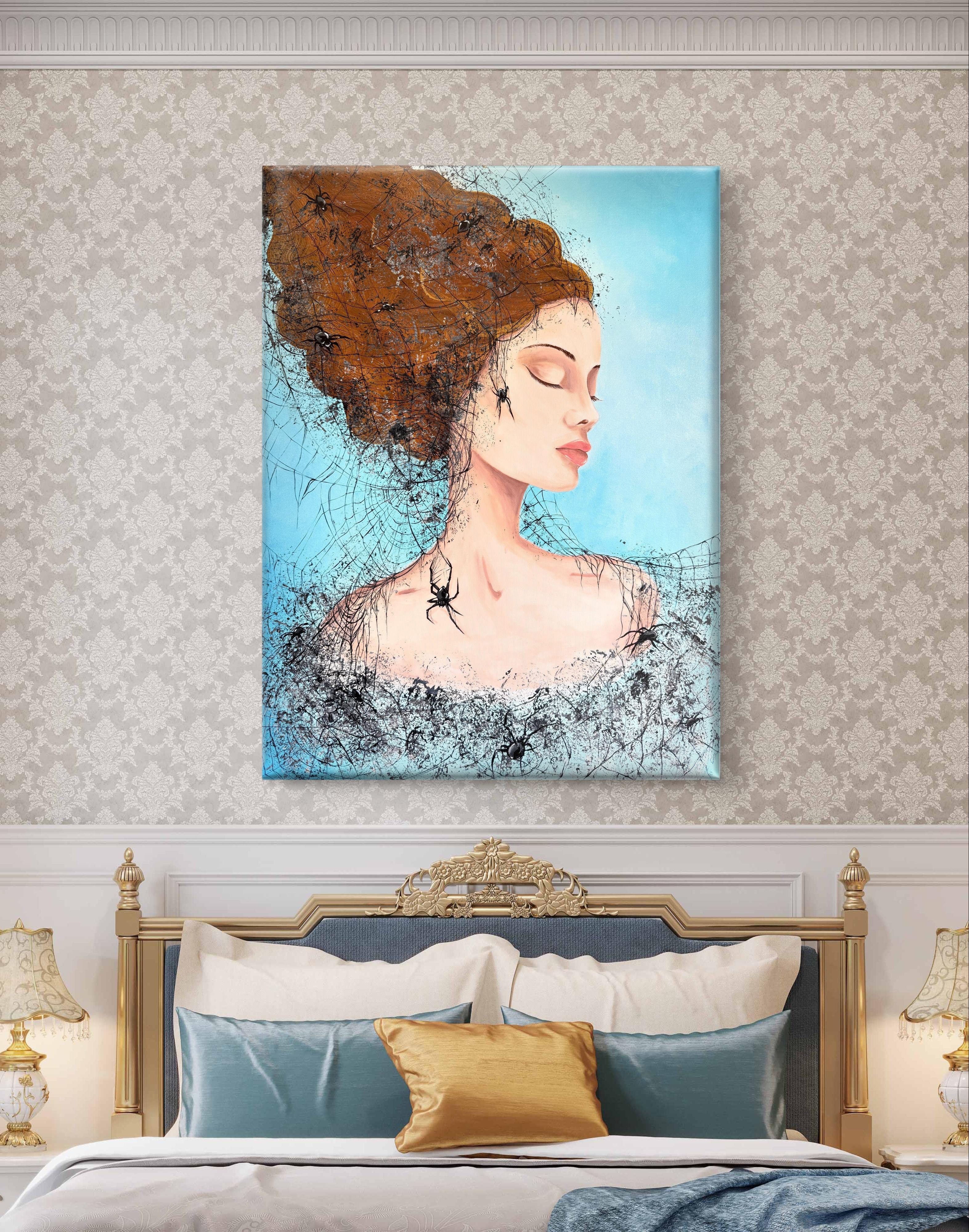 In the Web of the Past - Abstract Impressionist Painting by Iryna Kobzar