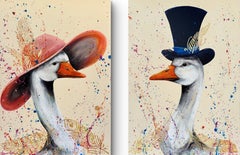 Mr. and Mrs. Goose on a Date (Diptych)