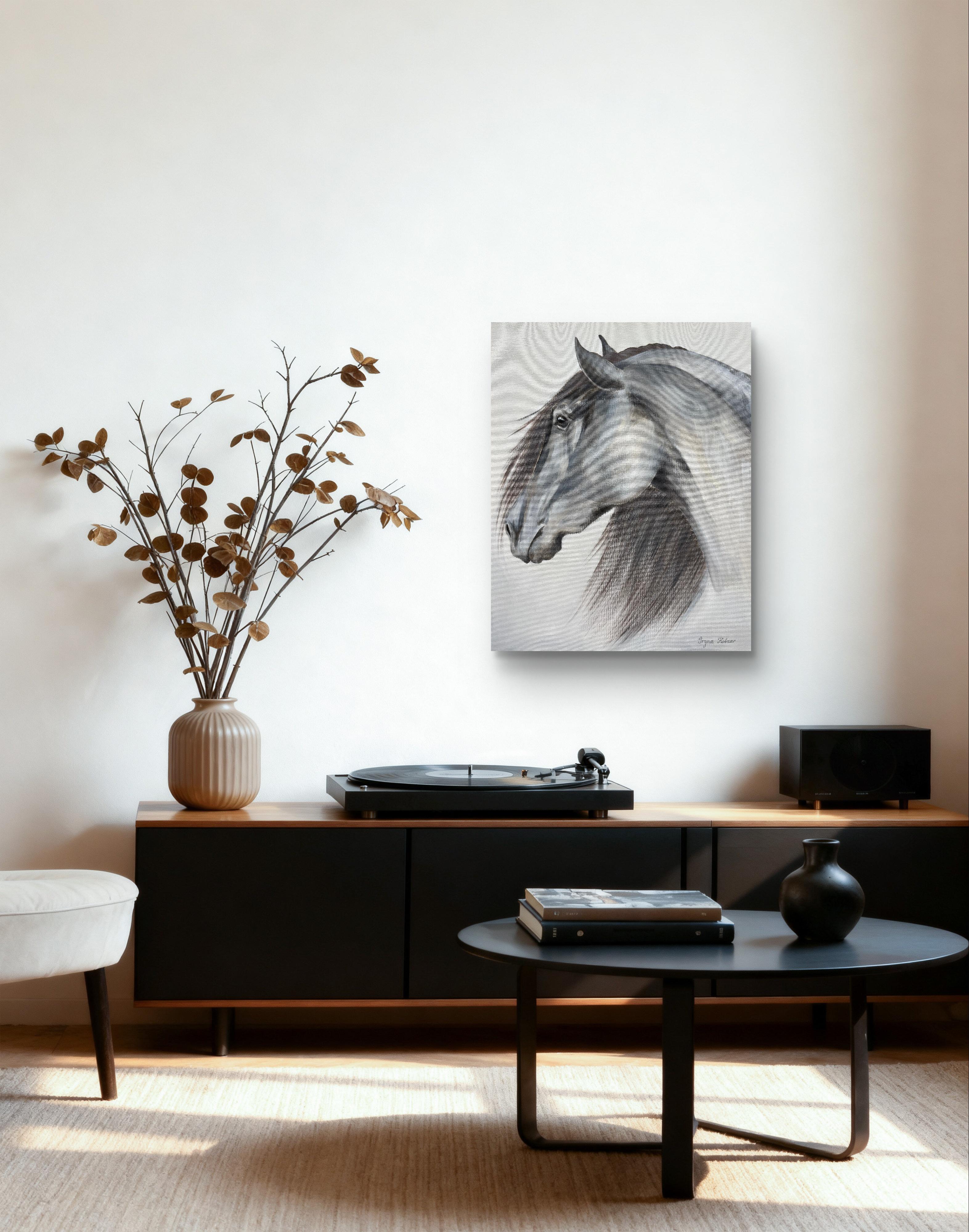 My dear Horse - American Realist Painting by Iryna Kobzar