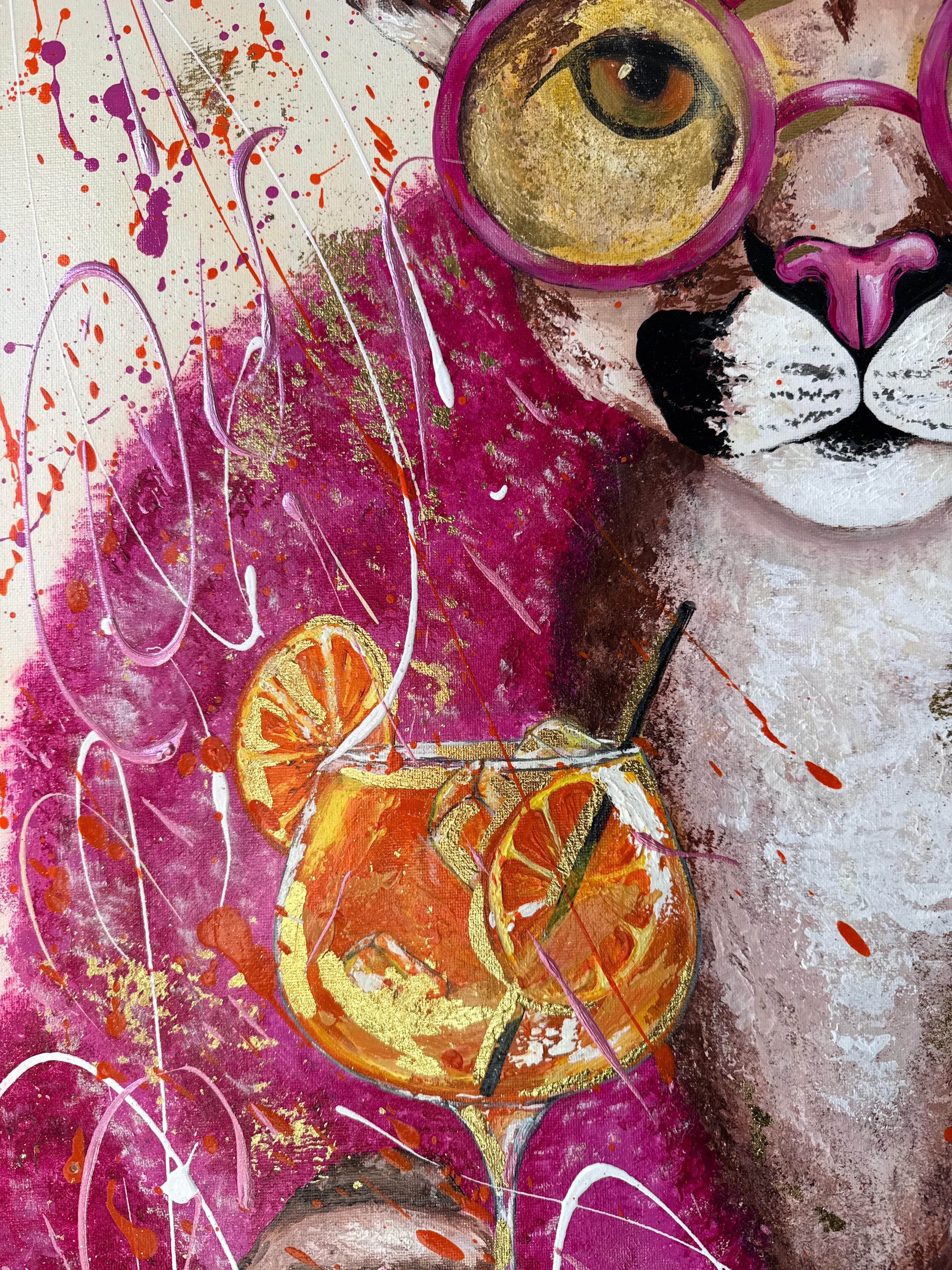 Schnurren Schnurren Glamour – Painting von Iryna Kobzar