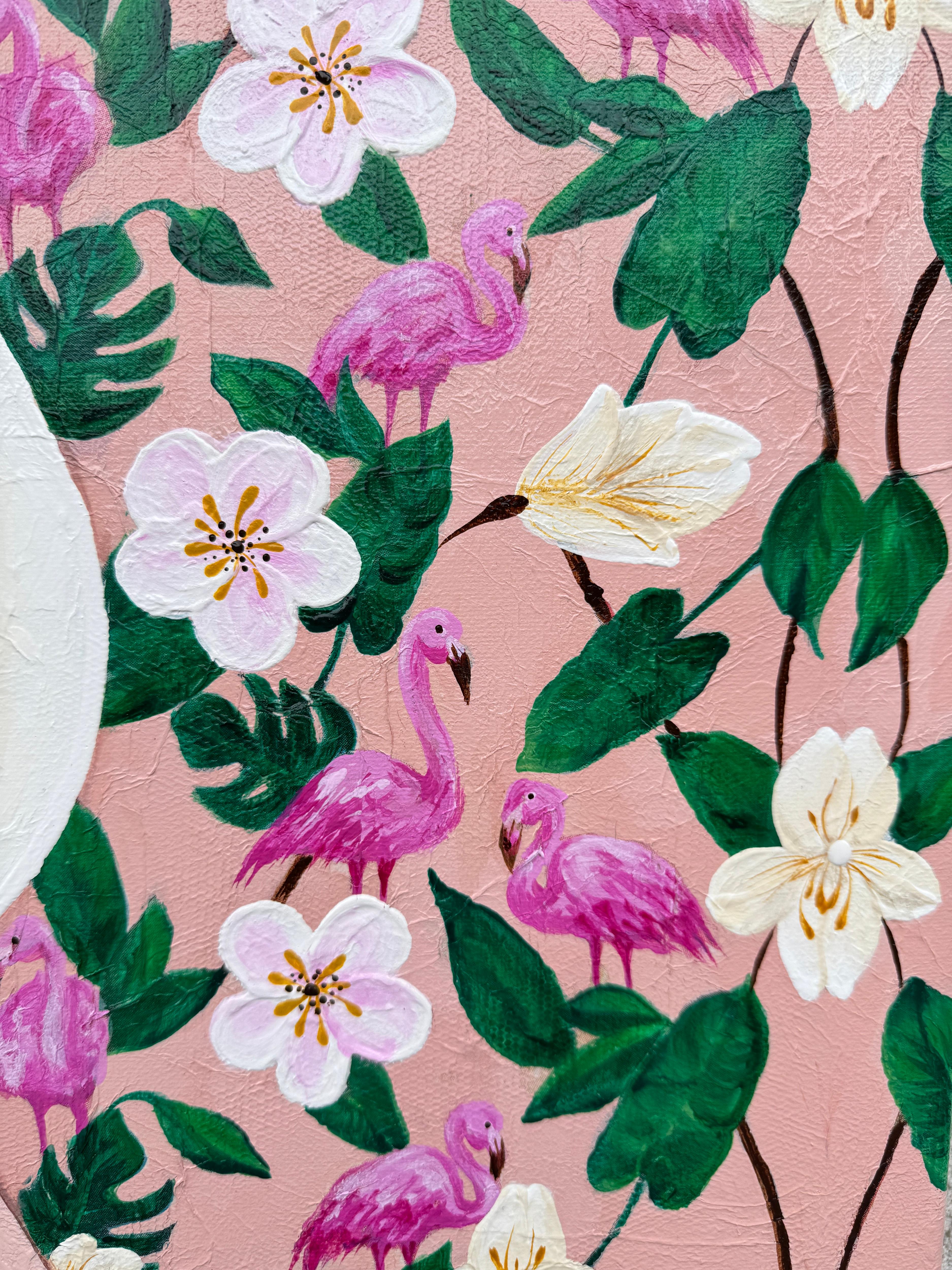 Der Tanz der Stille auf rosa Beinen im Angebot 8