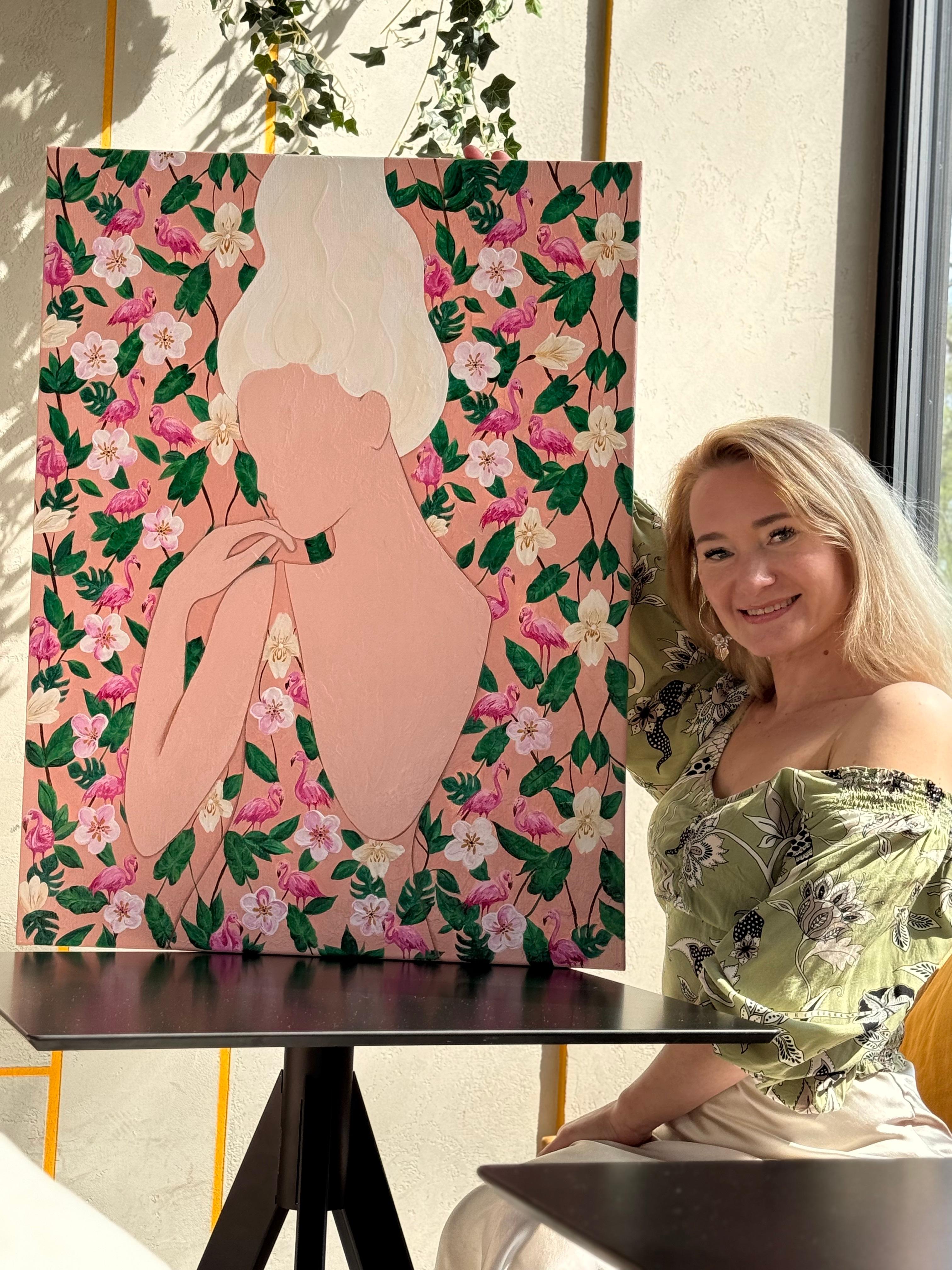 Der Tanz der Stille auf rosa Beinen im Angebot 2