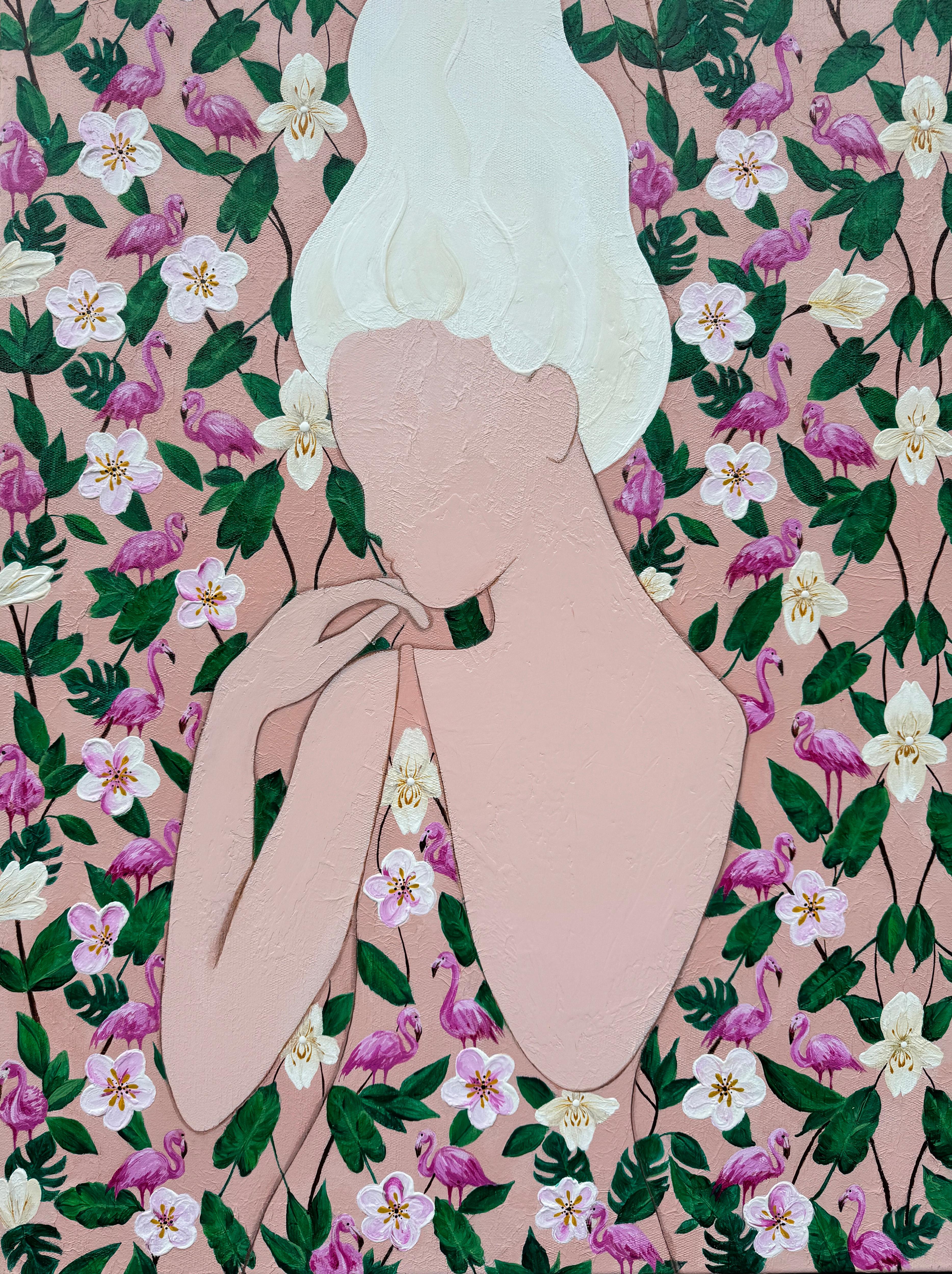 Der Tanz der Stille auf rosa Beinen im Angebot 4