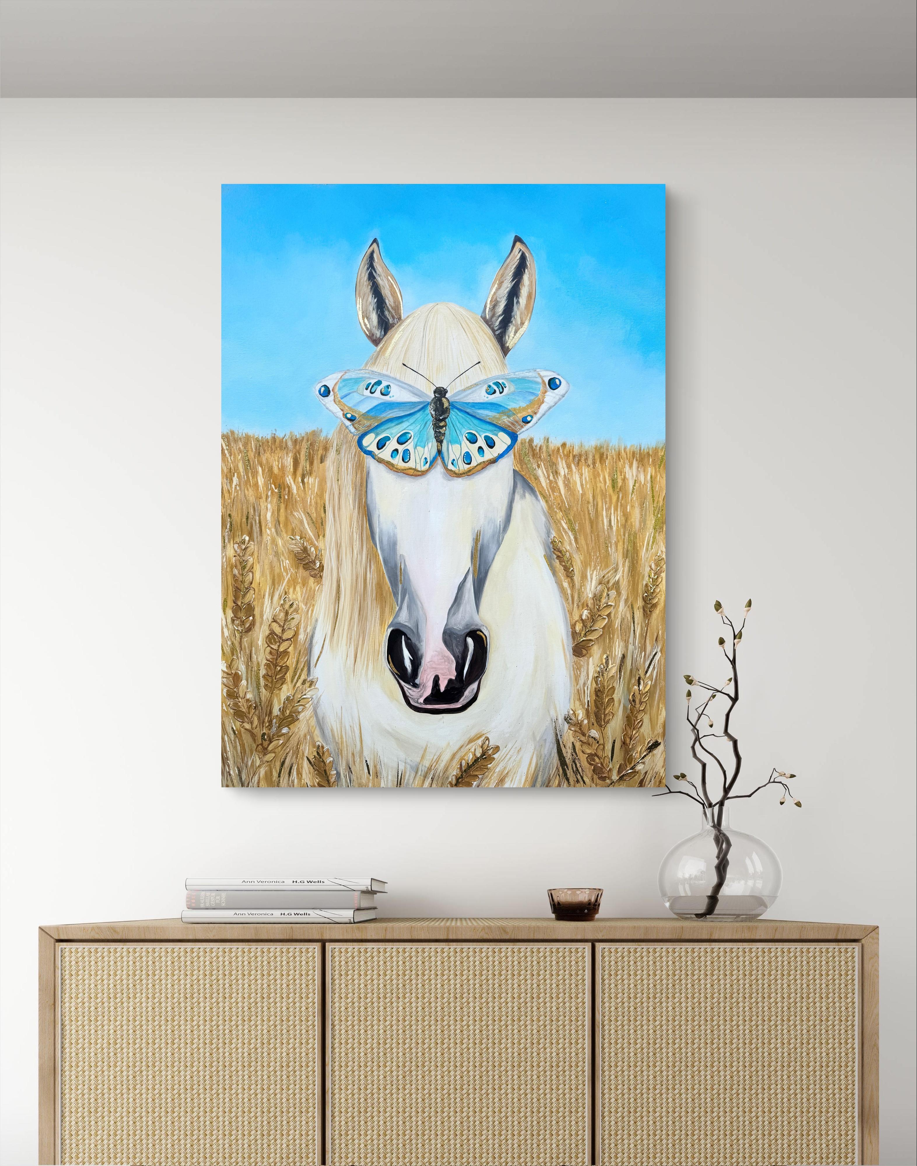 Through the Wings - Abstract Impressionist Painting by Iryna Kobzar