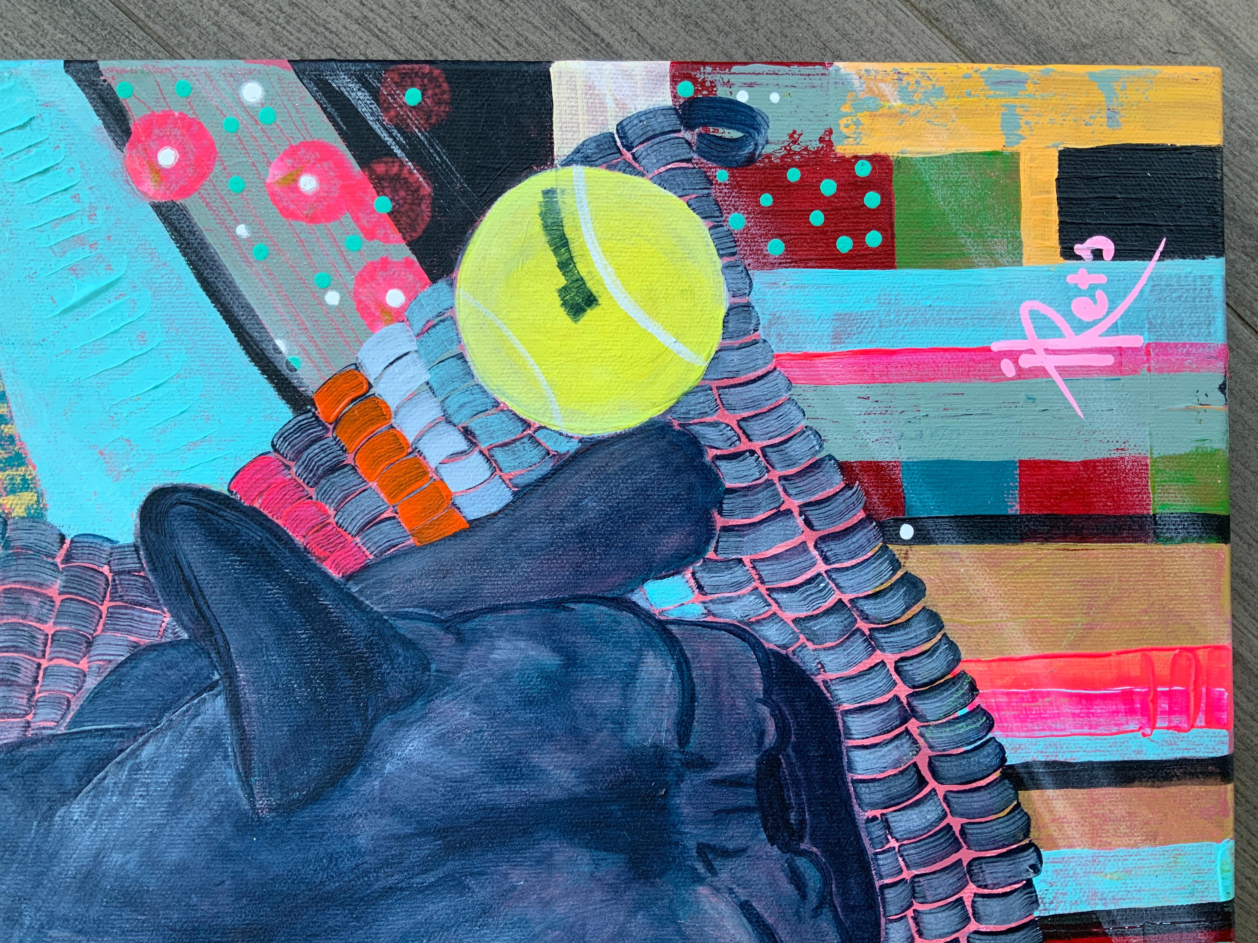 Bunte Träume (Blau), Animal Painting, von Iryna Rets