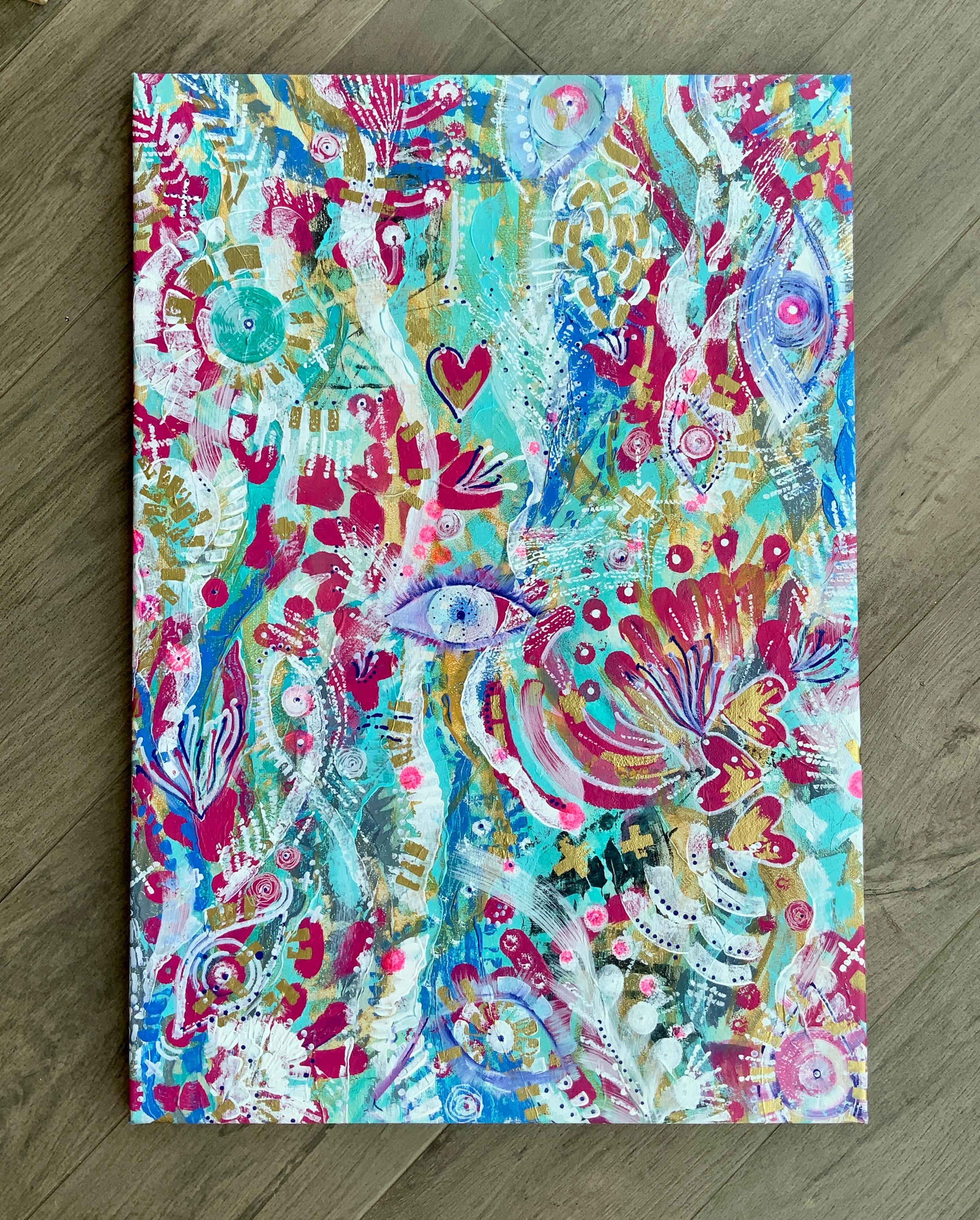 Contemplating Inner Gardens - Painting by Iryna Rets
