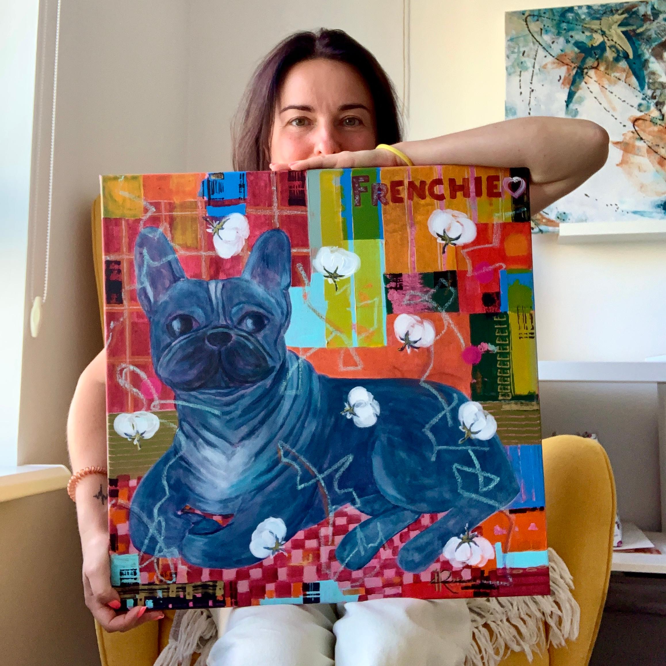 Chien de coton - Painting de Iryna Rets